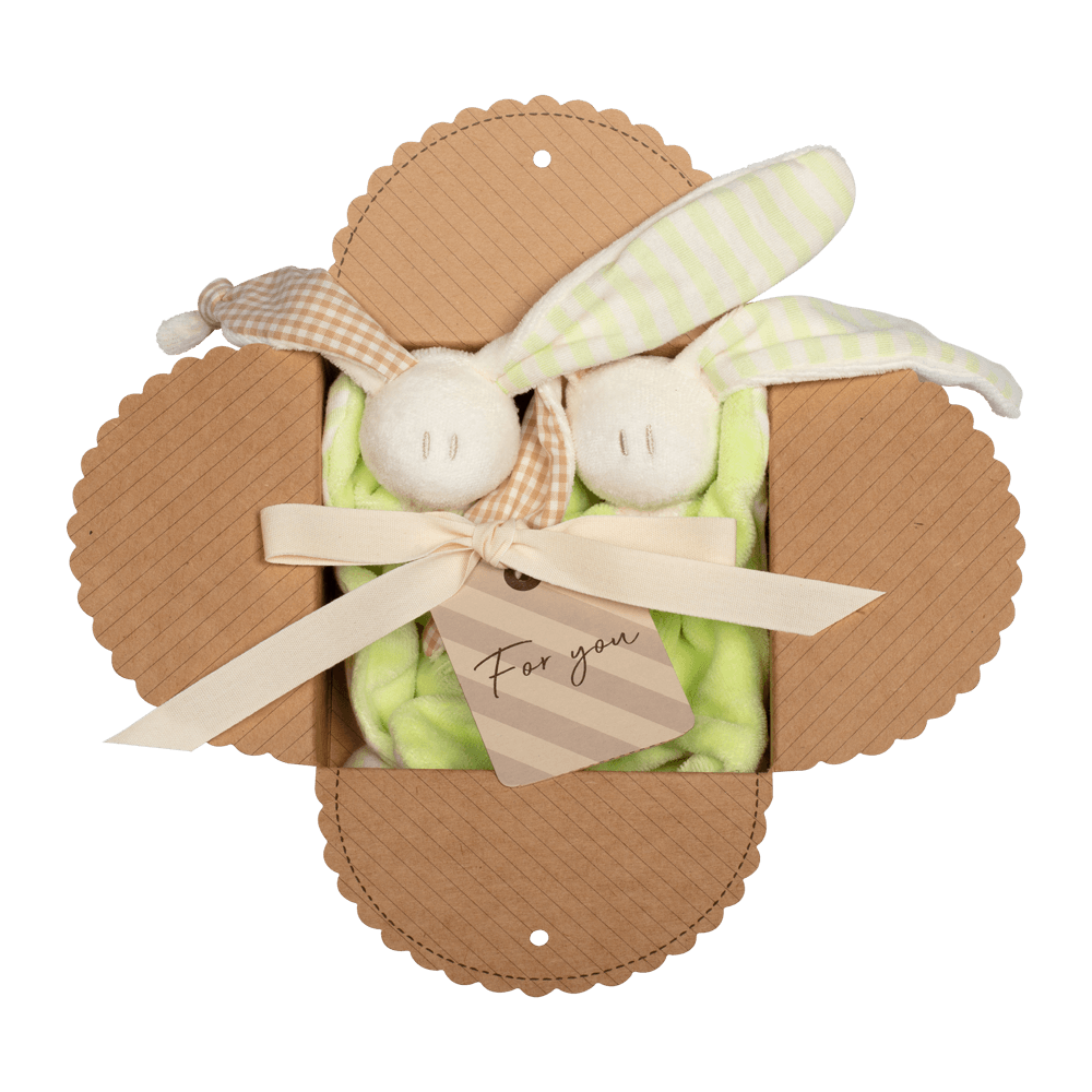 Kuscheltuch Schachtel-Grün