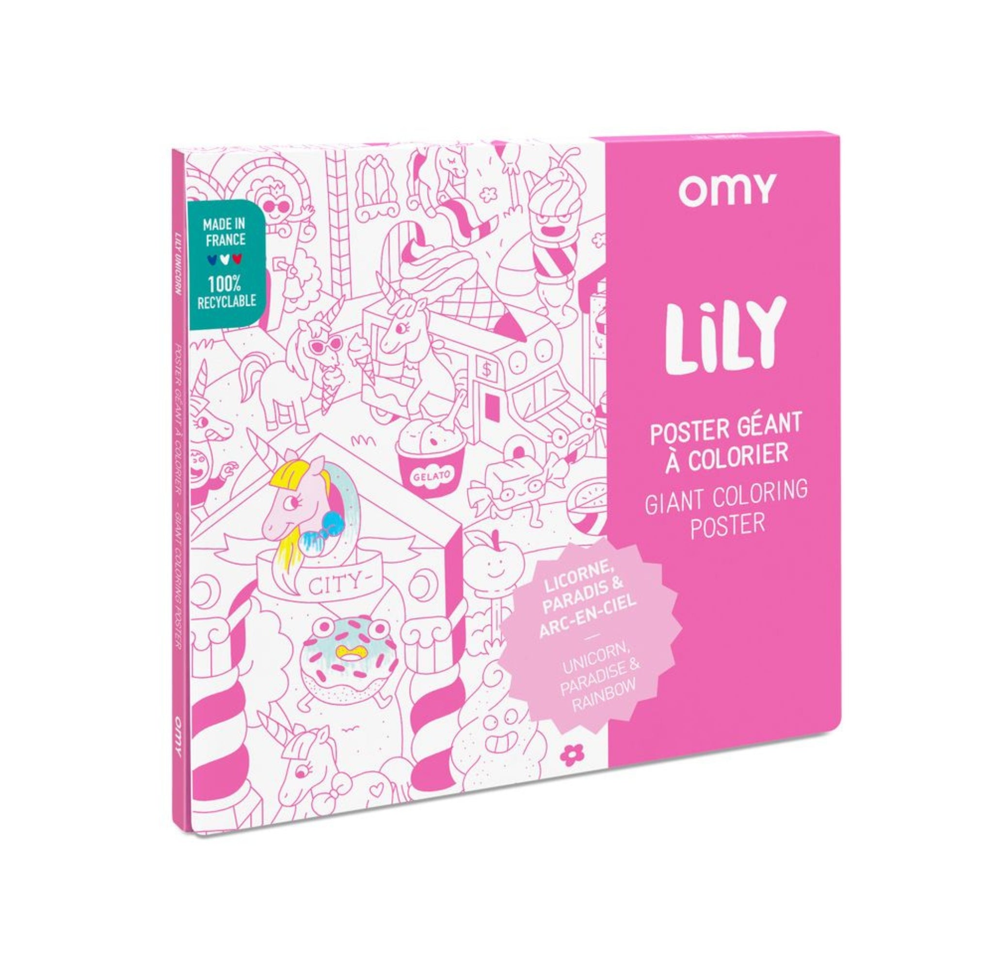 Riesenposter zum Ausmalen - Einhorn