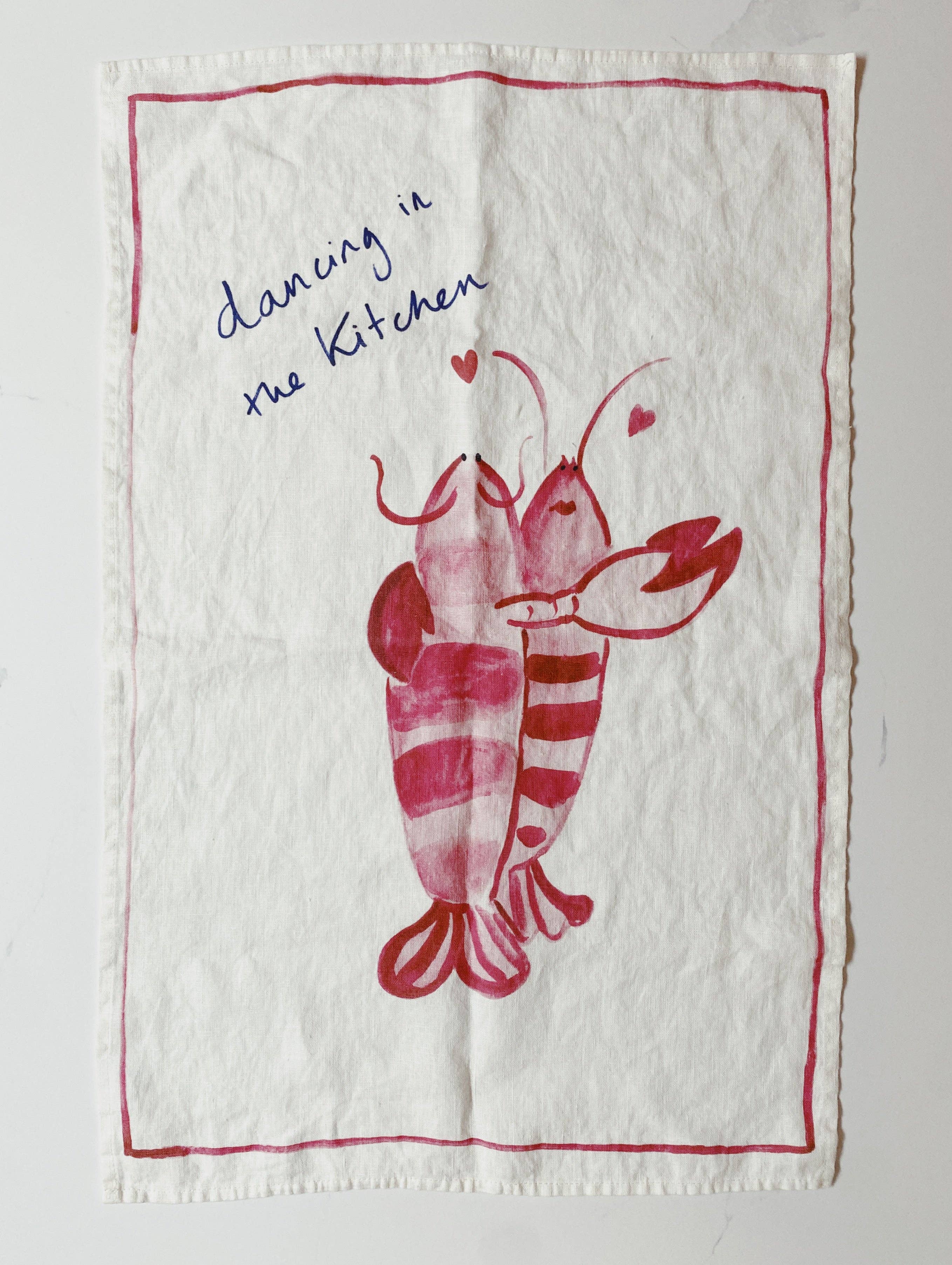 Kitchen Dancing - Linen tea towel