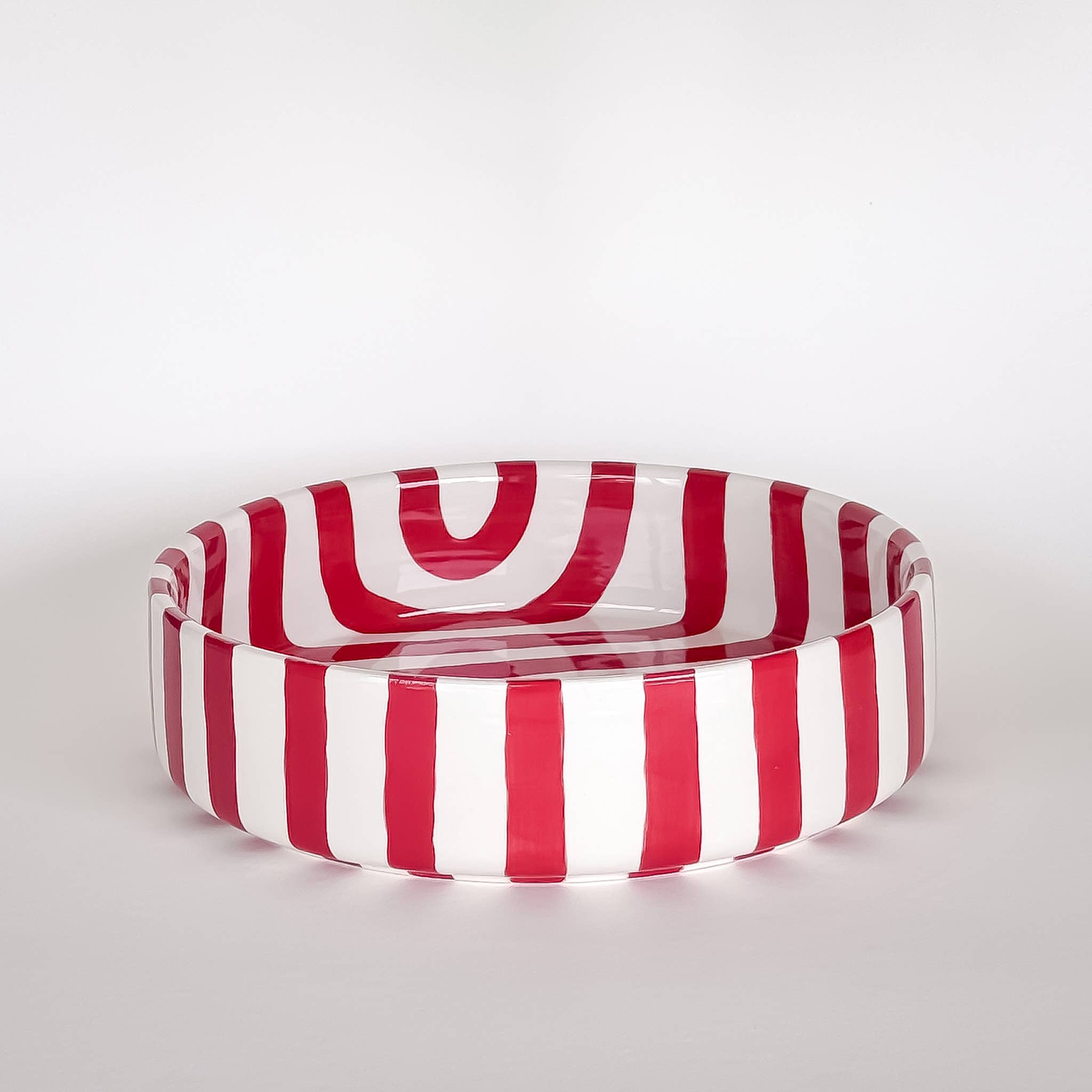 Schale gross Stripes - tramonto red