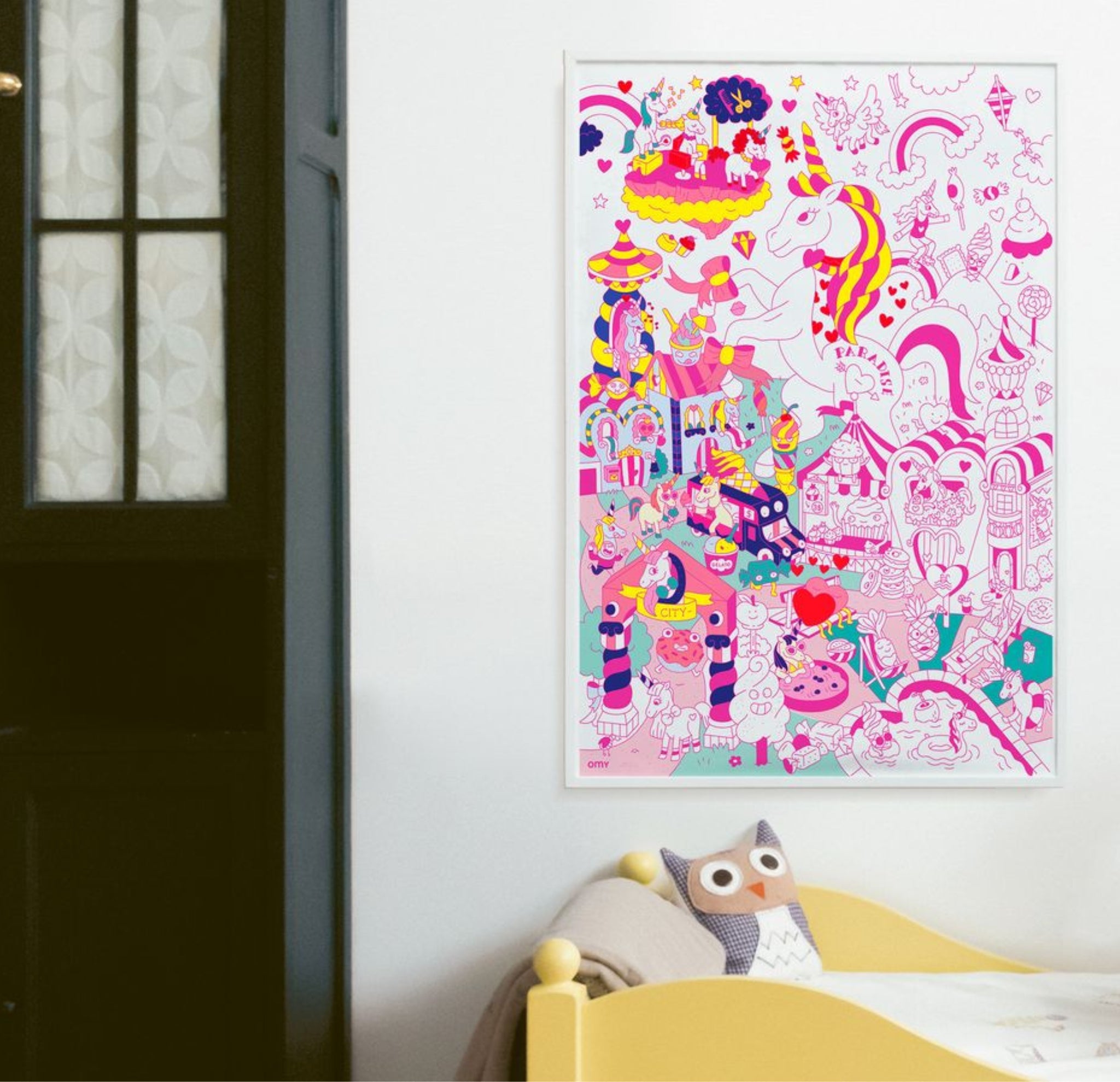 Riesenposter zum Ausmalen - Einhorn