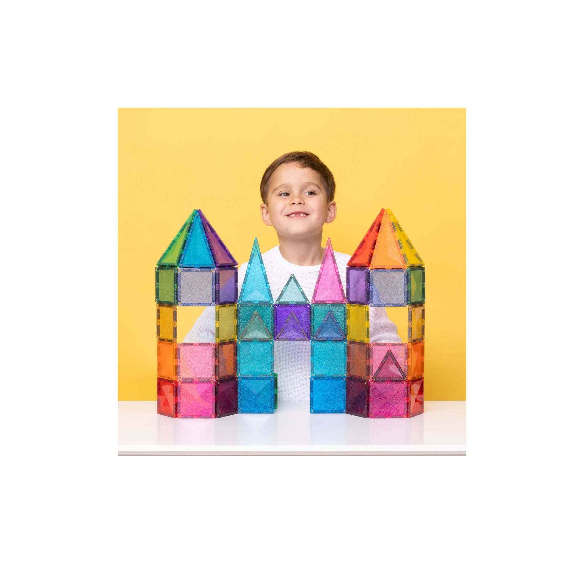 Connetix Glitter Castel Pack mit 24 Magentbausteinen