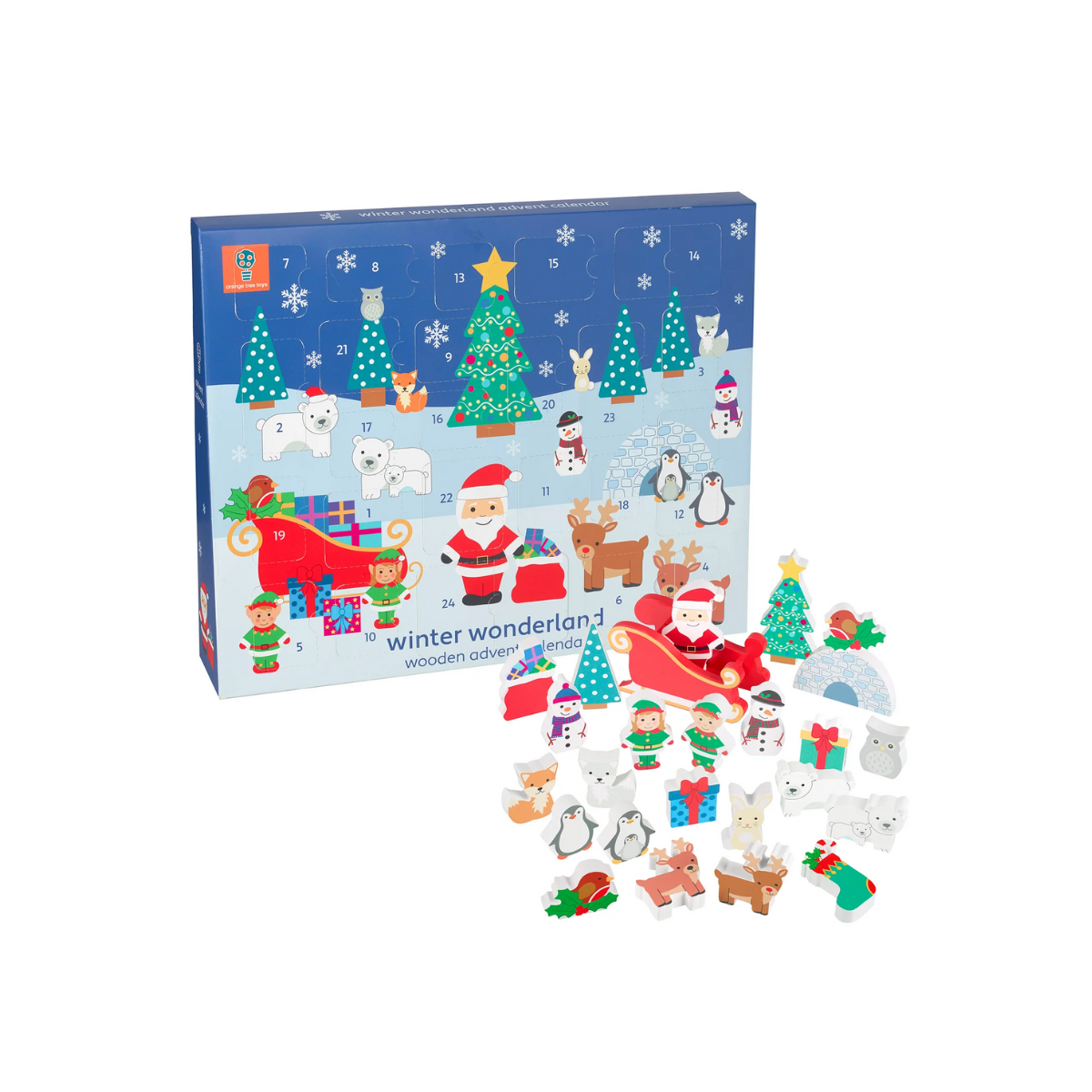 Adventskalender aus Holz - Winter Wonderland