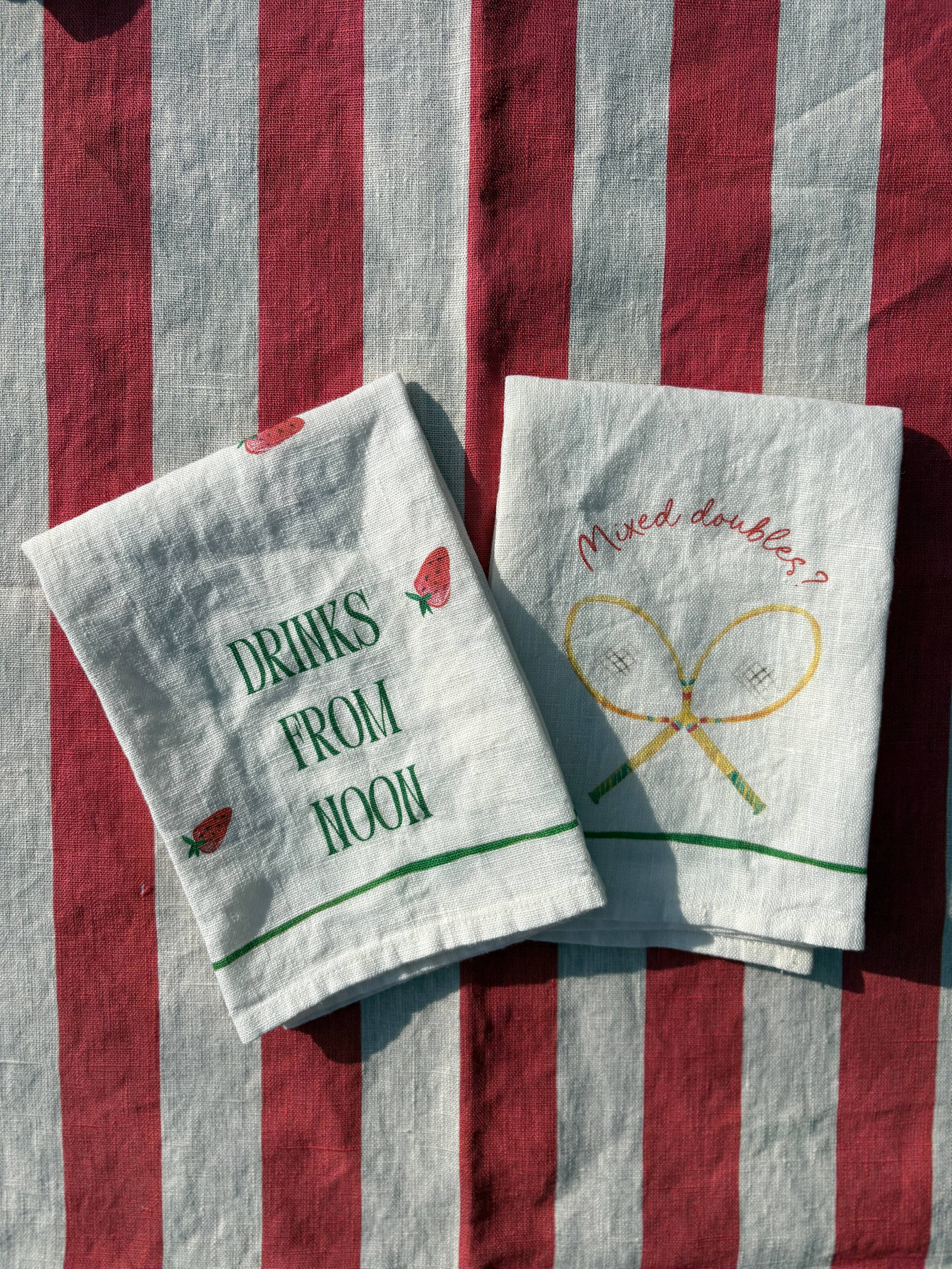 Mixed Doubles / Drinks from Noon – Set aus Leinenservietten