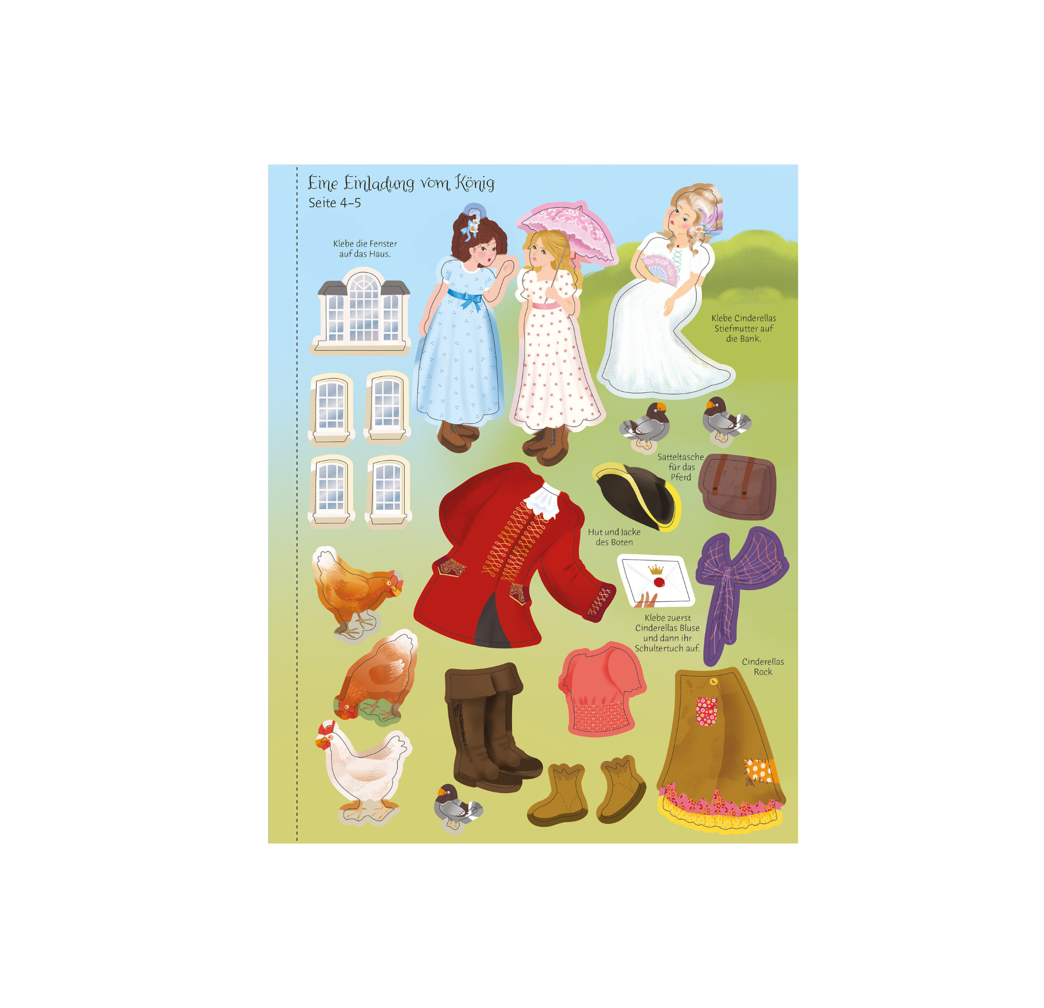 Mein Anziehpuppen-Stickerbuch Glitzer-Märchen: Cinderella