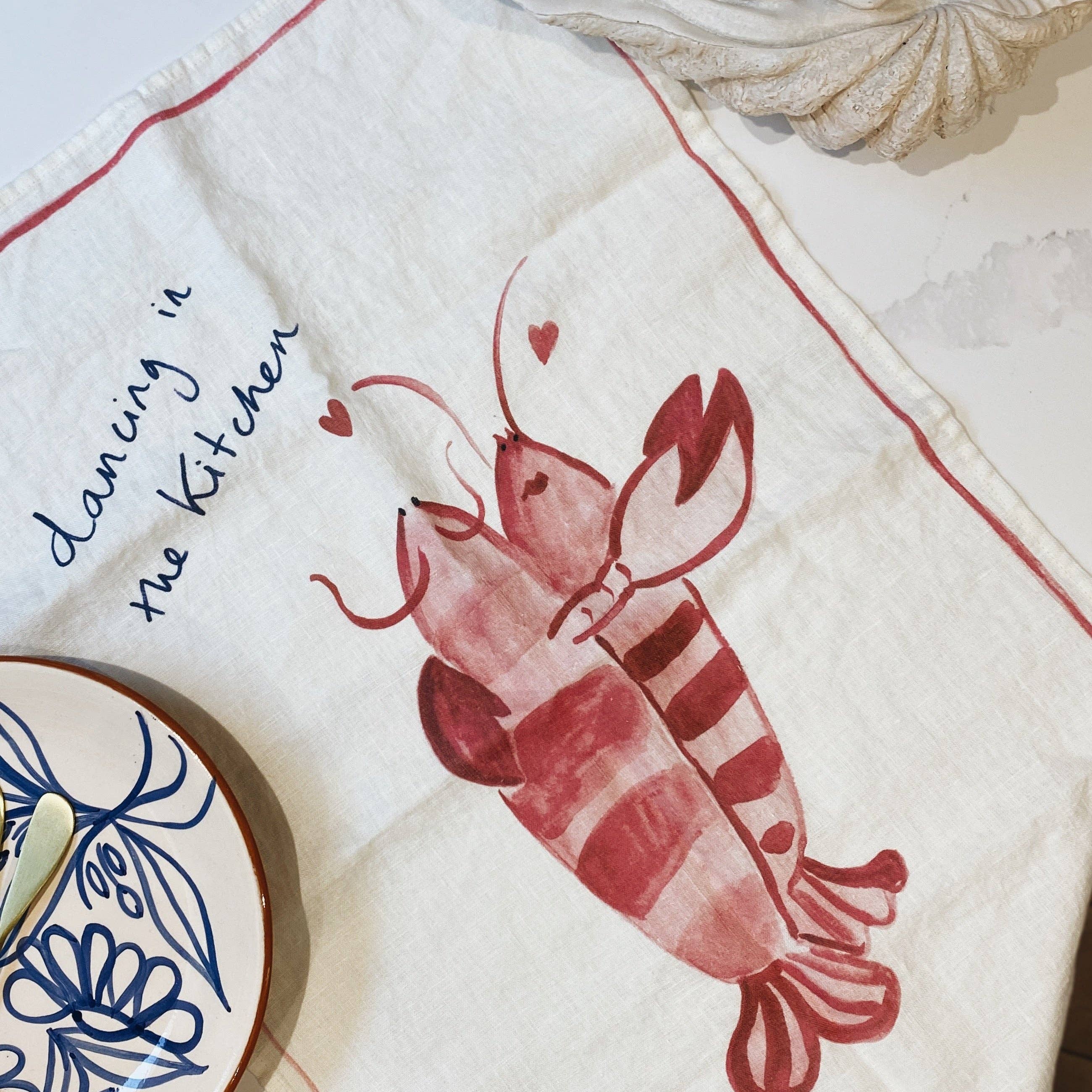 Kitchen Dancing - Linen tea towel