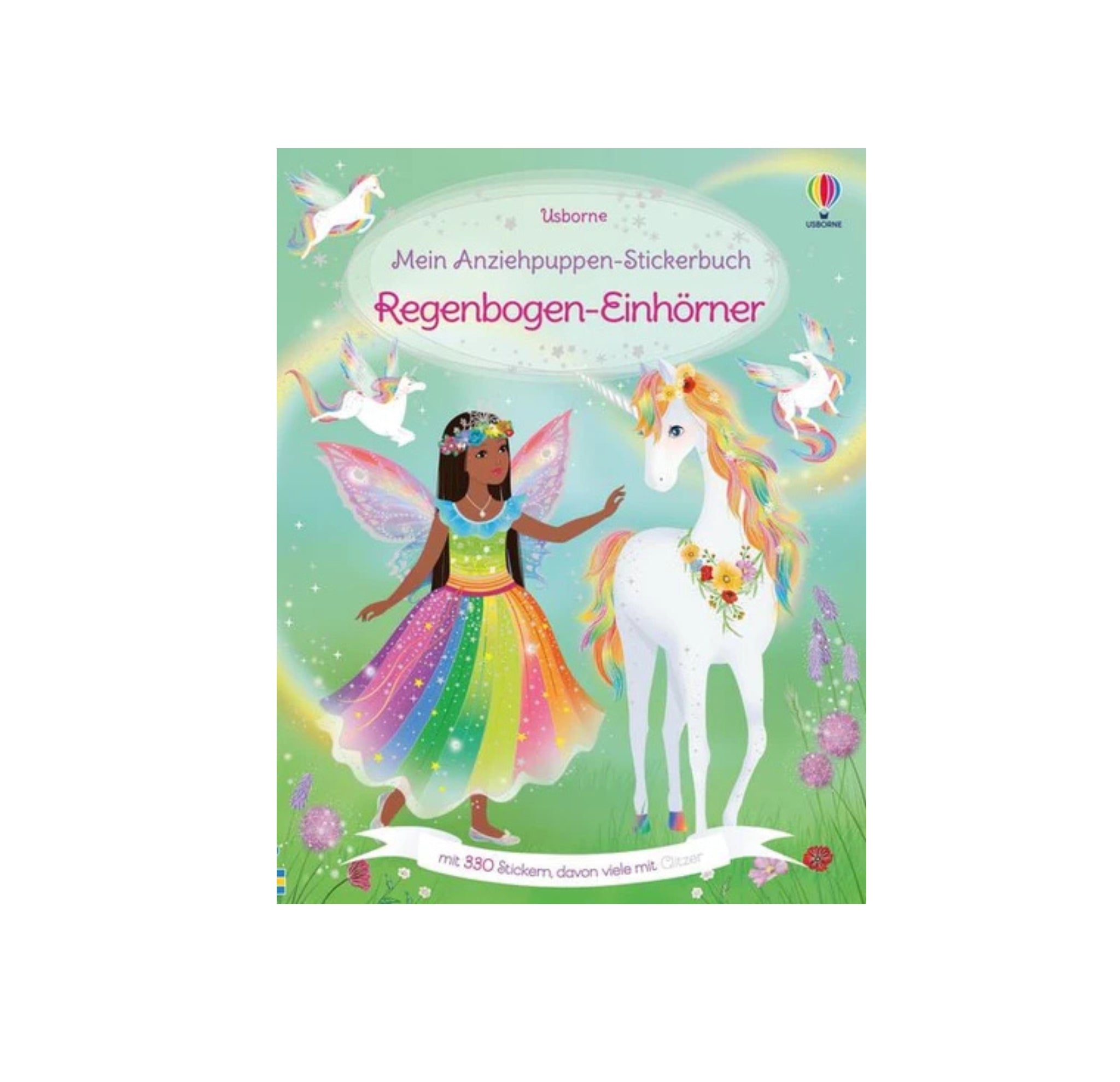 Mein Anziehpuppen-Stickerbuch: Regenbögen-Einhörner
