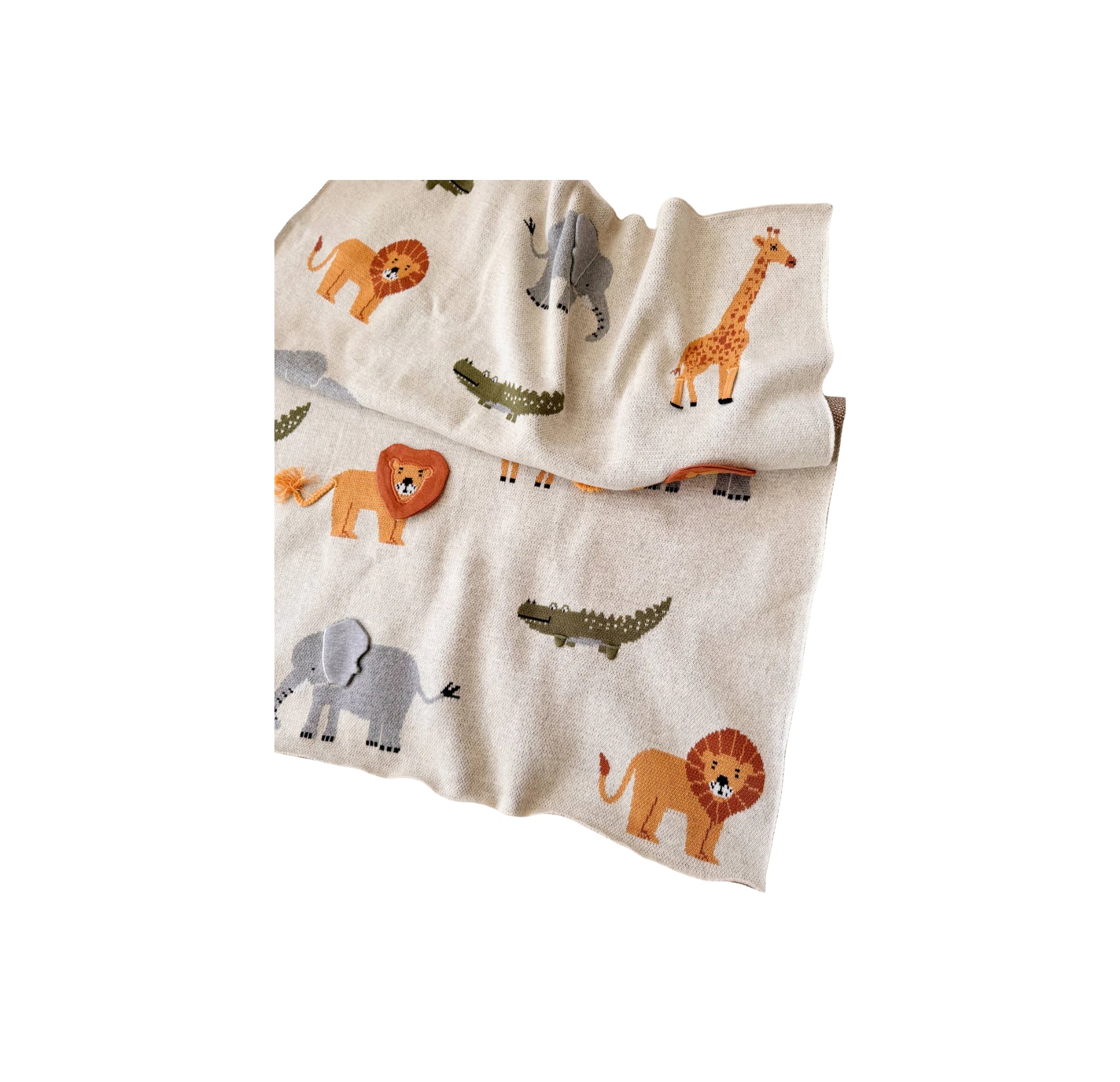 Dschungel Bio-Baumwoll-Strick-Babydecke