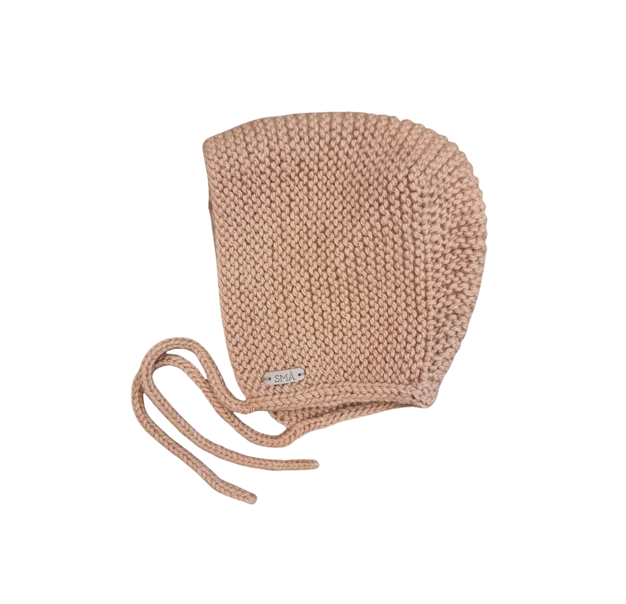 Handgestrickte Mütze 50%Alpaka/Merino 3-6Mt.