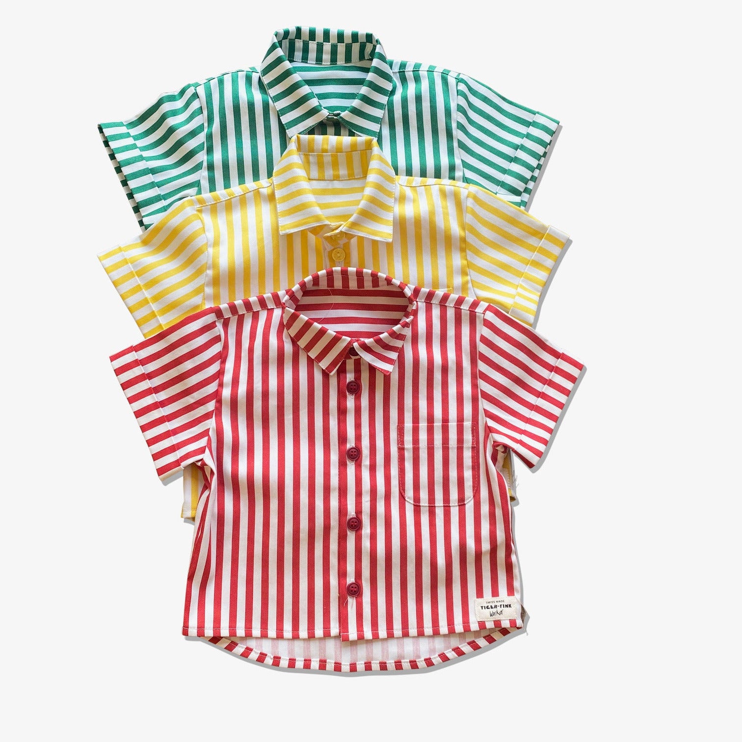 SOMMER TIGER WORKER HEMD STREIFEN GELB