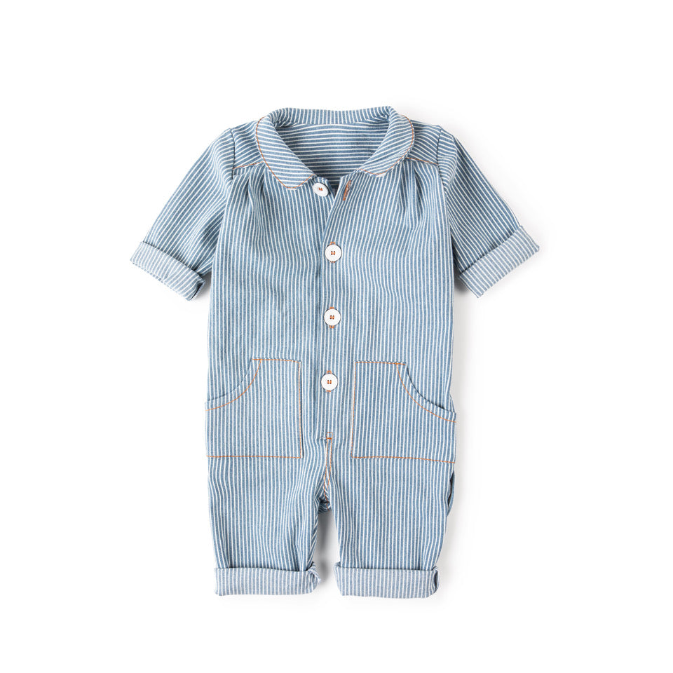 TIGER WORKER OVERALL JEANS HELLBLAU