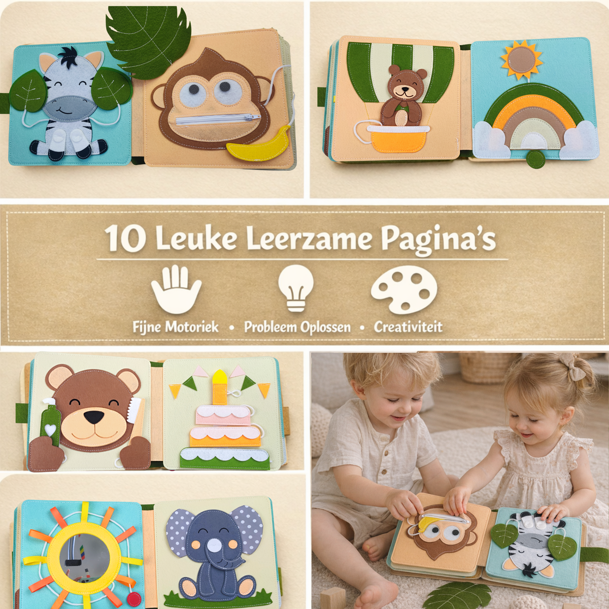 Montessori Quiet Book Peekaboo-Löwe