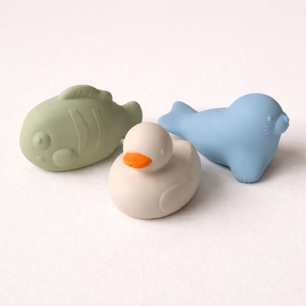 Silikon-Badespielzeug Tiere – Set von 3