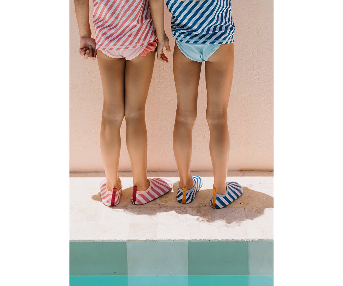 Badeschuhe Stripes Pink / Blau