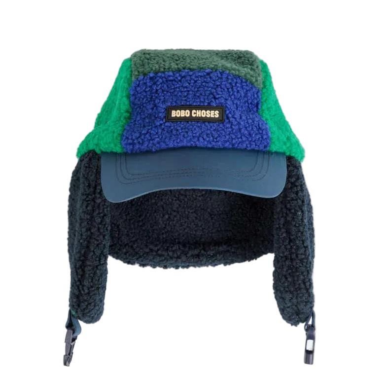 Bobo Choses color block sheepskin chapka
