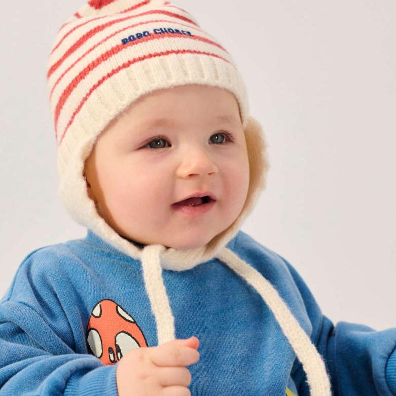 Bobo Choses stripes knitted beanie stripes