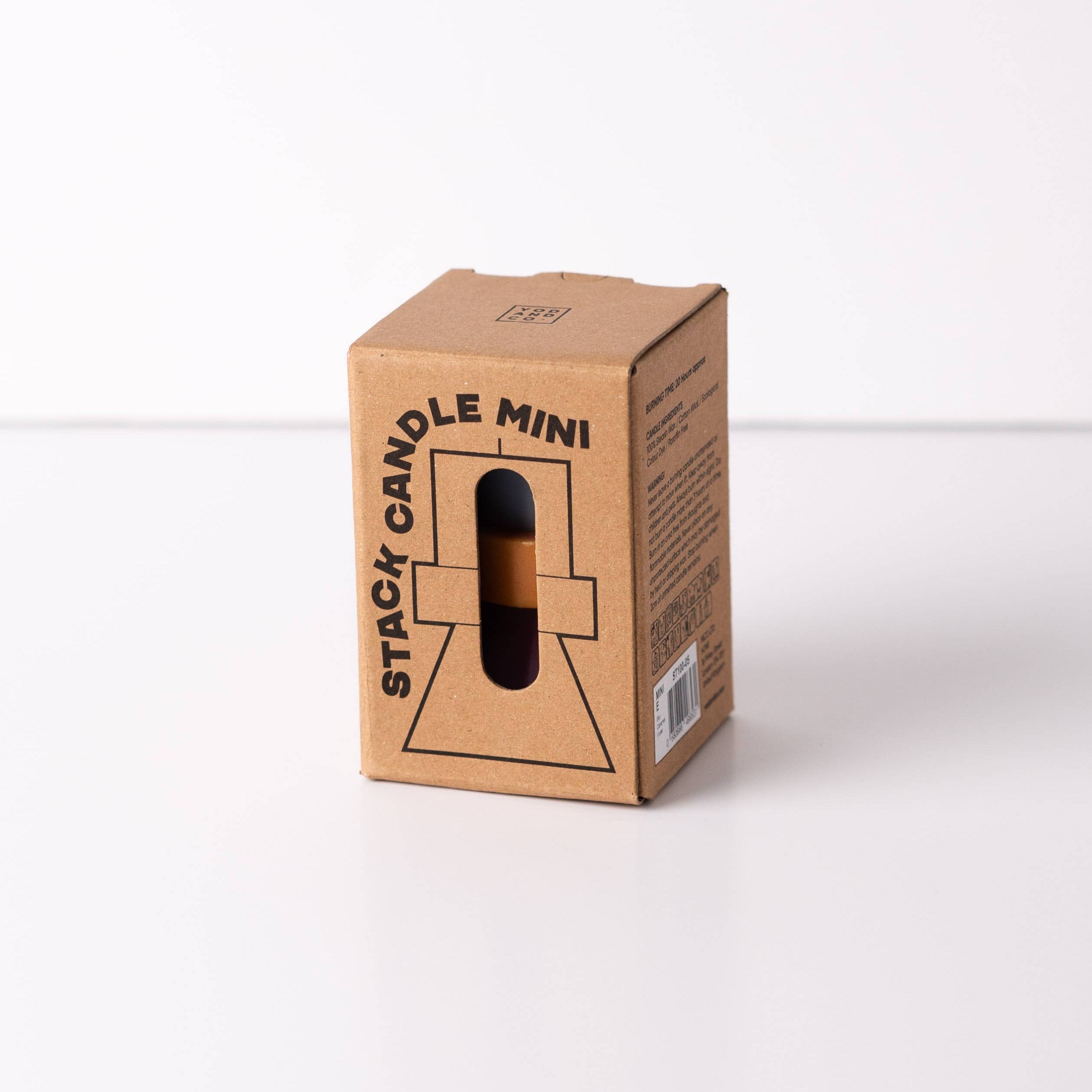 Stapelkerze - Mini: Lindgrün/Koralle/Gelb