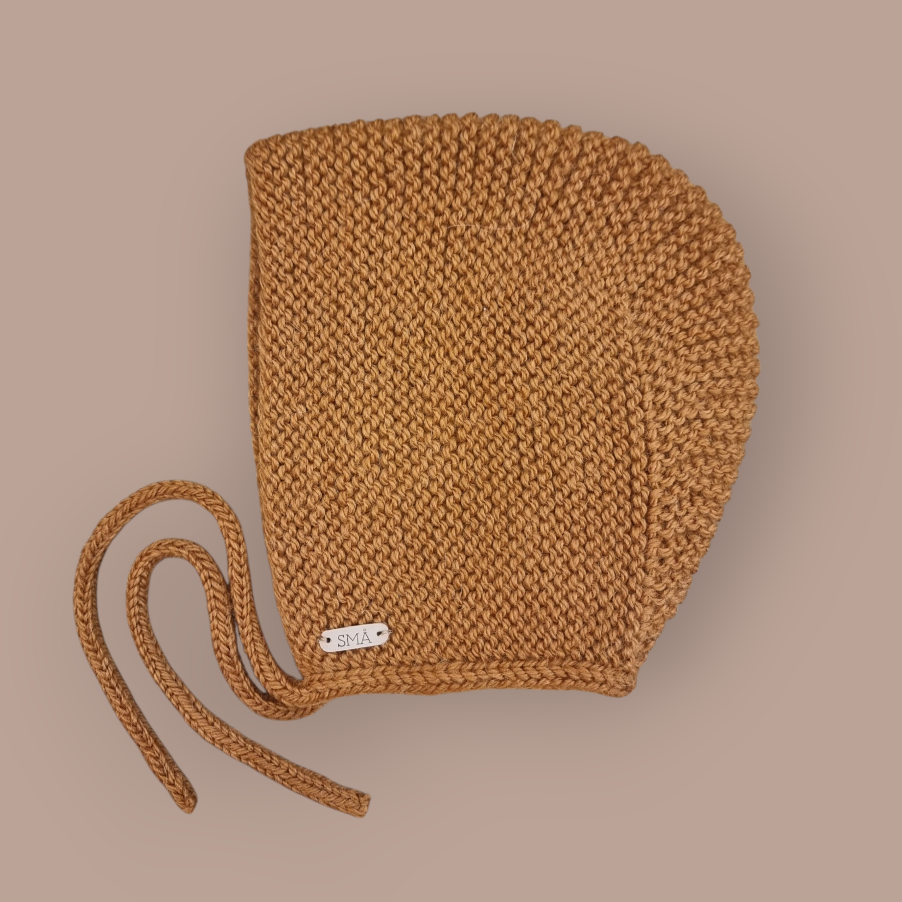 Handgestrickte Mütze 50%Alpaka/Merino 3-6mt.