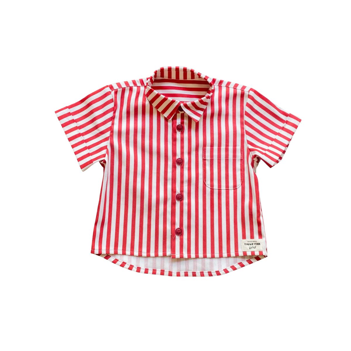 SOMMER TIGER WORKER HEMD STREIFEN ROT