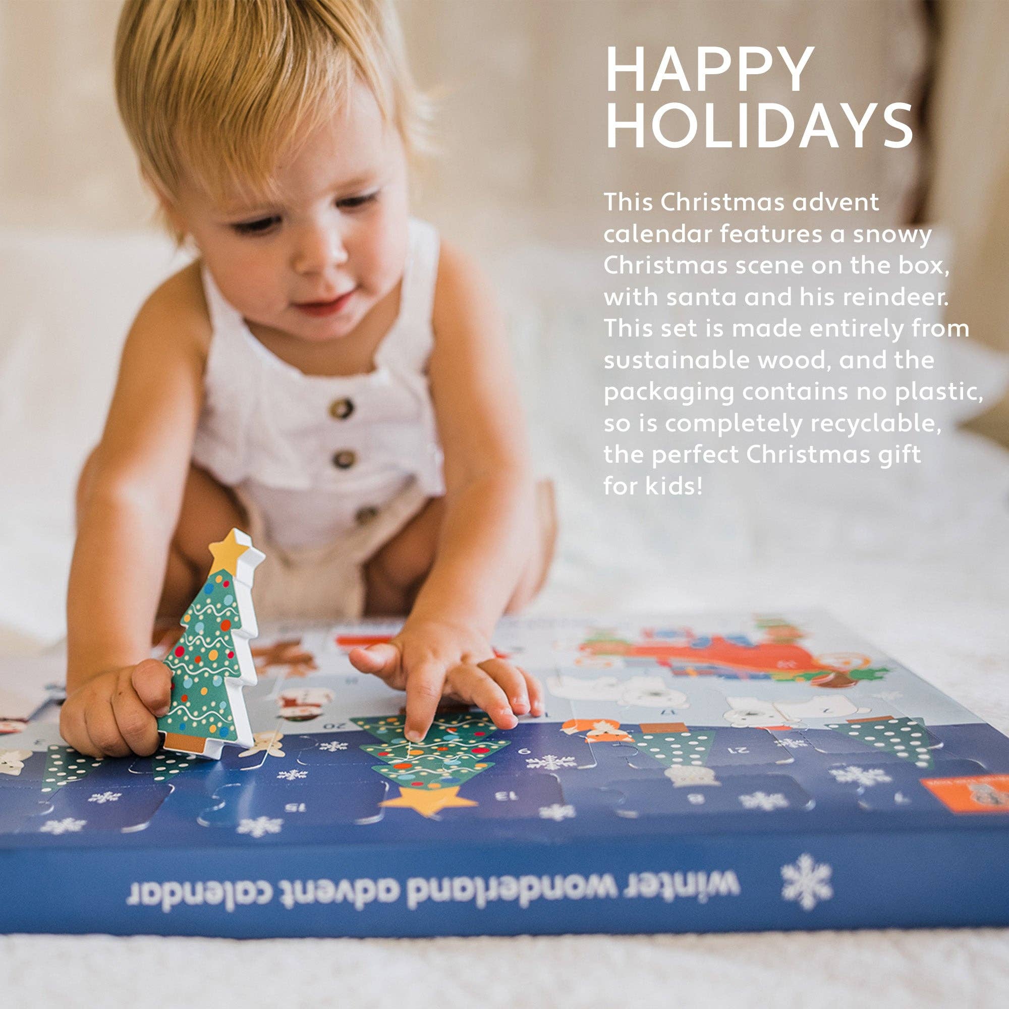 Adventskalender aus Holz - Winter Wonderland