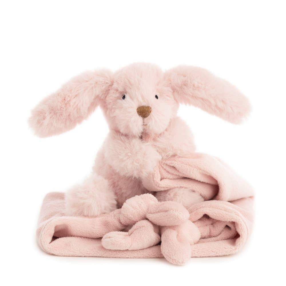 Kuscheltuch mit hellem rosa Kaninchen