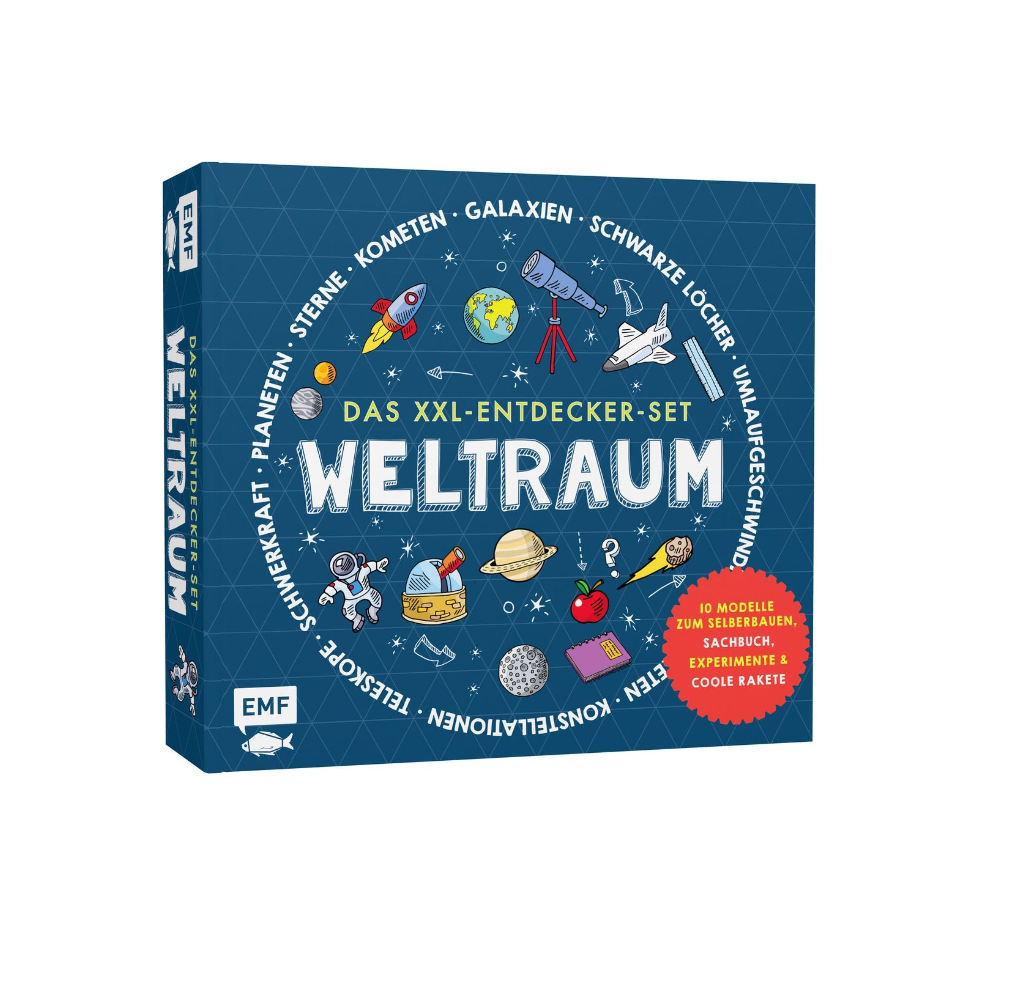 Das XXL-Entdecker-Set - Weltraum: Mit 10 Modellen zum Selberbauen, Sachbuch, Experimenten und cooler Rakete