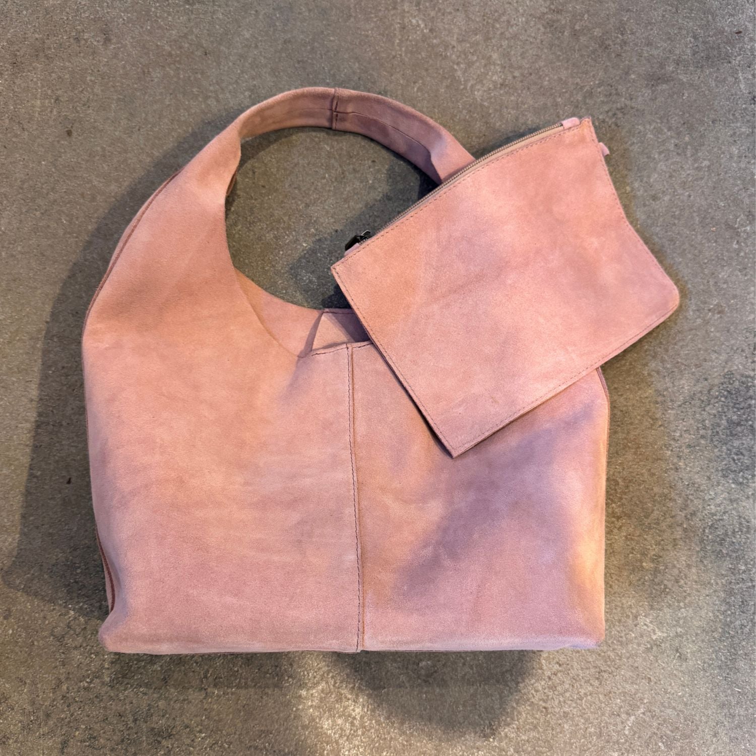 Soft Suede Pouch Bag