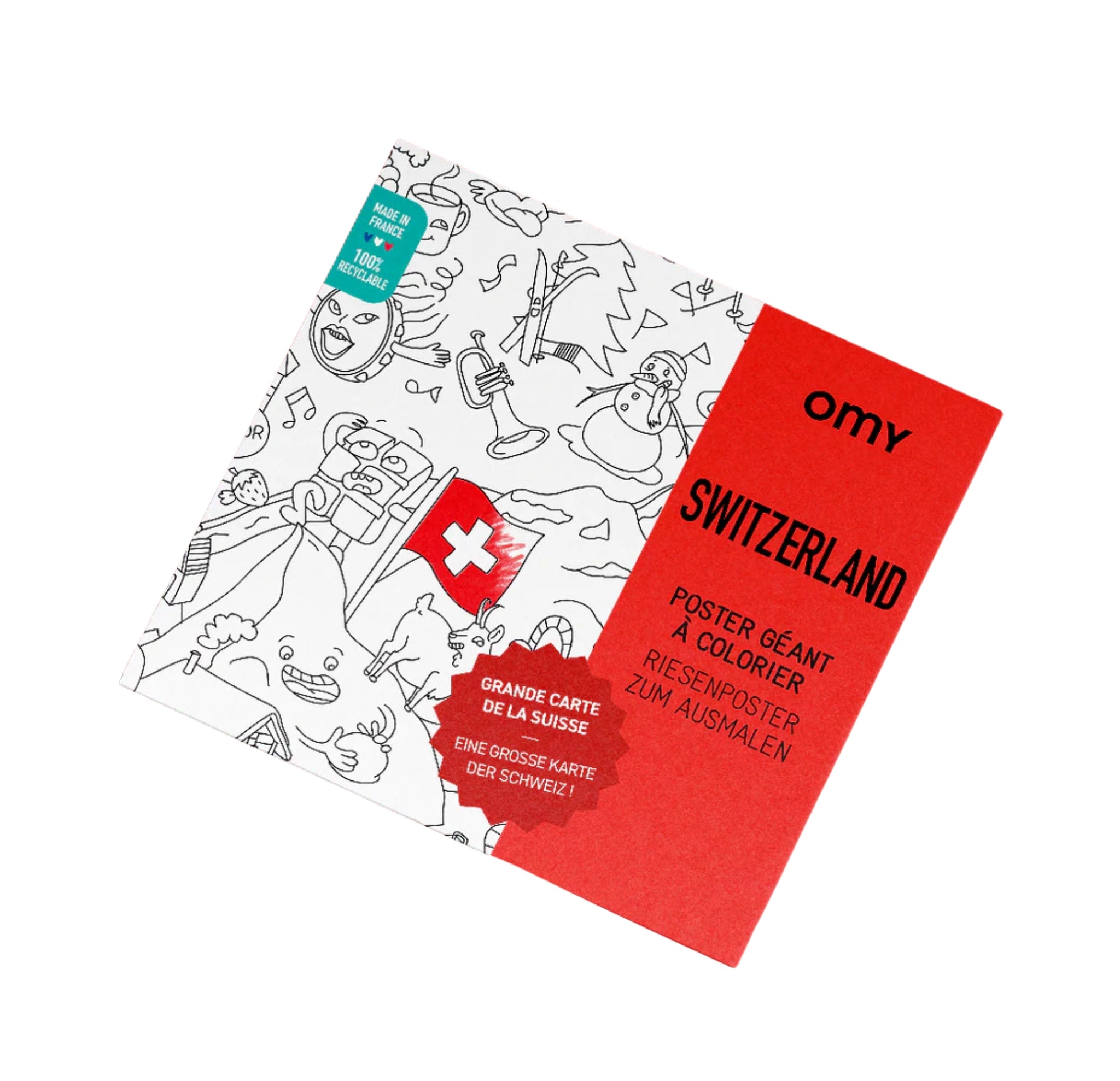 Riesenposter zum Ausmalen- Schweiz