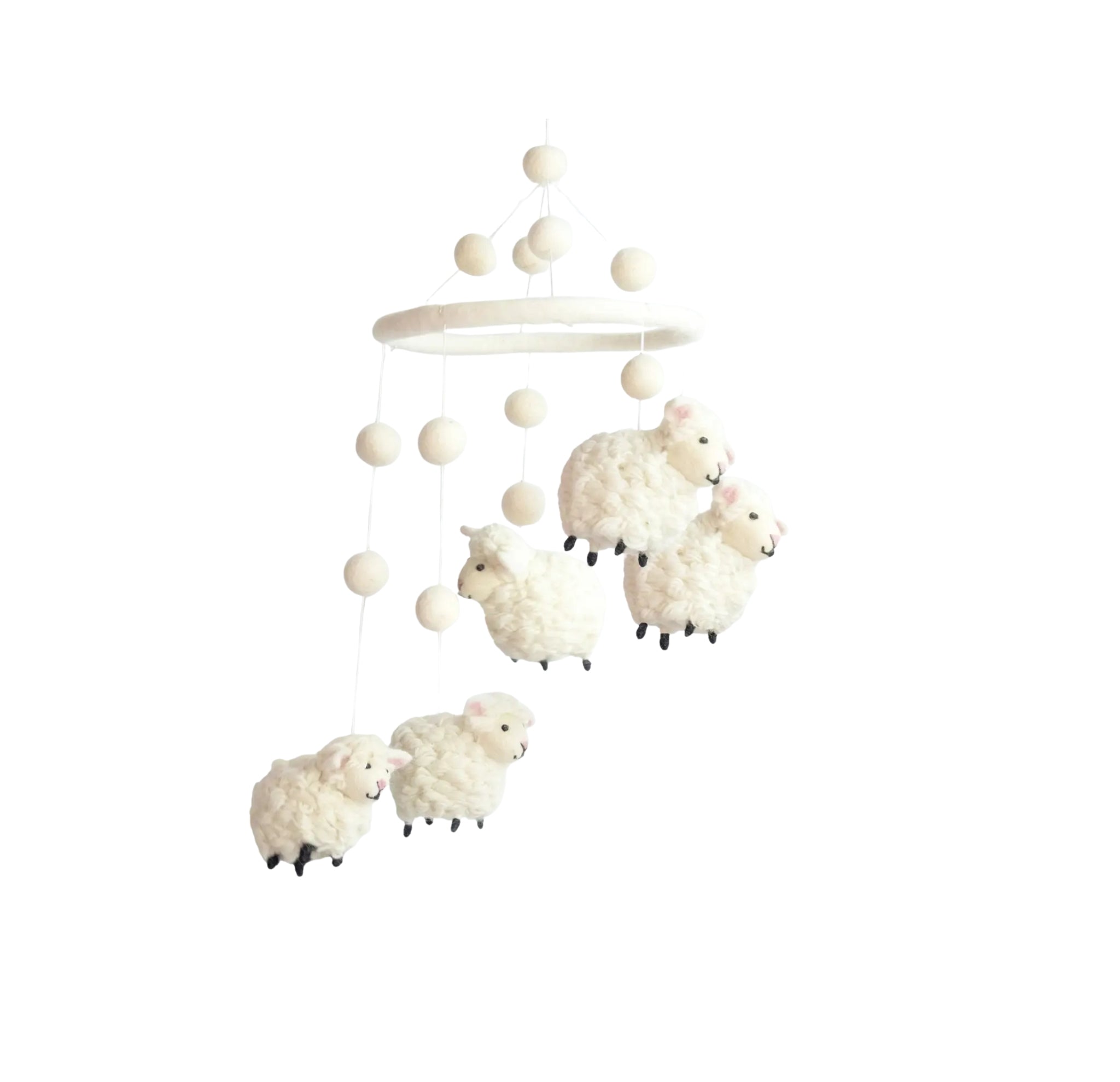 THE WINDING ROAD Mobile mit Schafen
