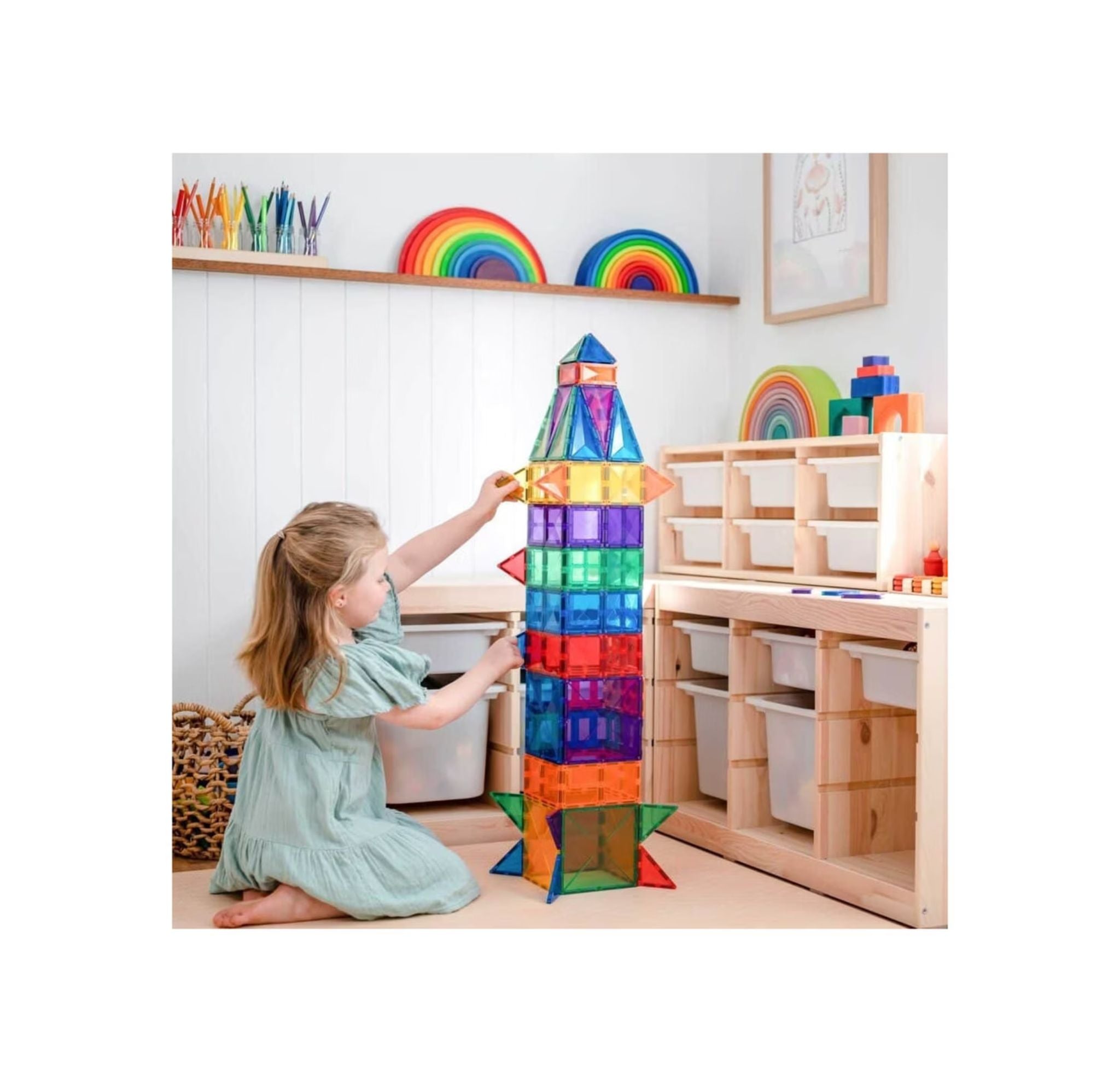 Connetix Rainbow Set mit 102 Magentbausteinen