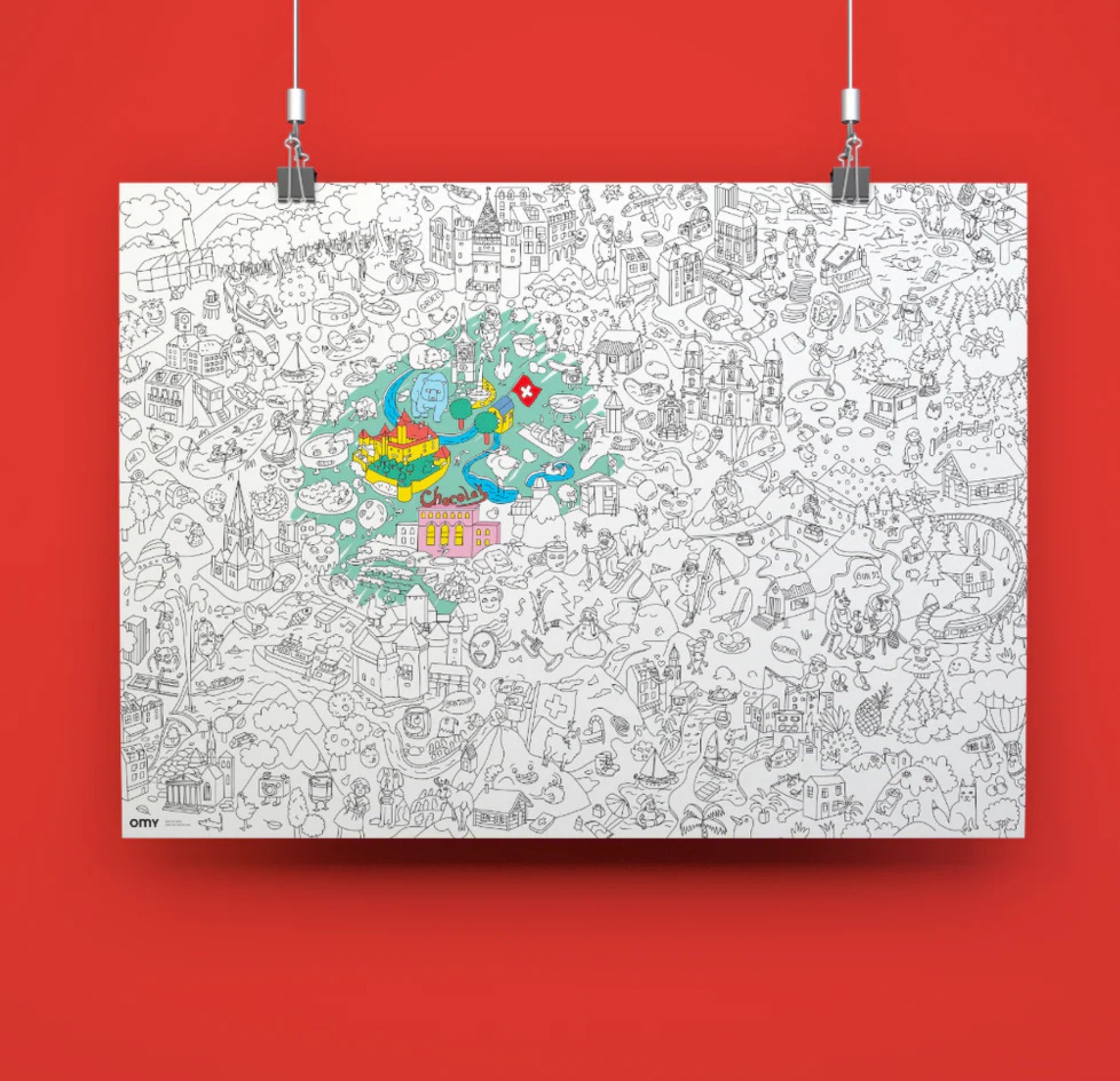 Riesenposter zum Ausmalen- Schweiz