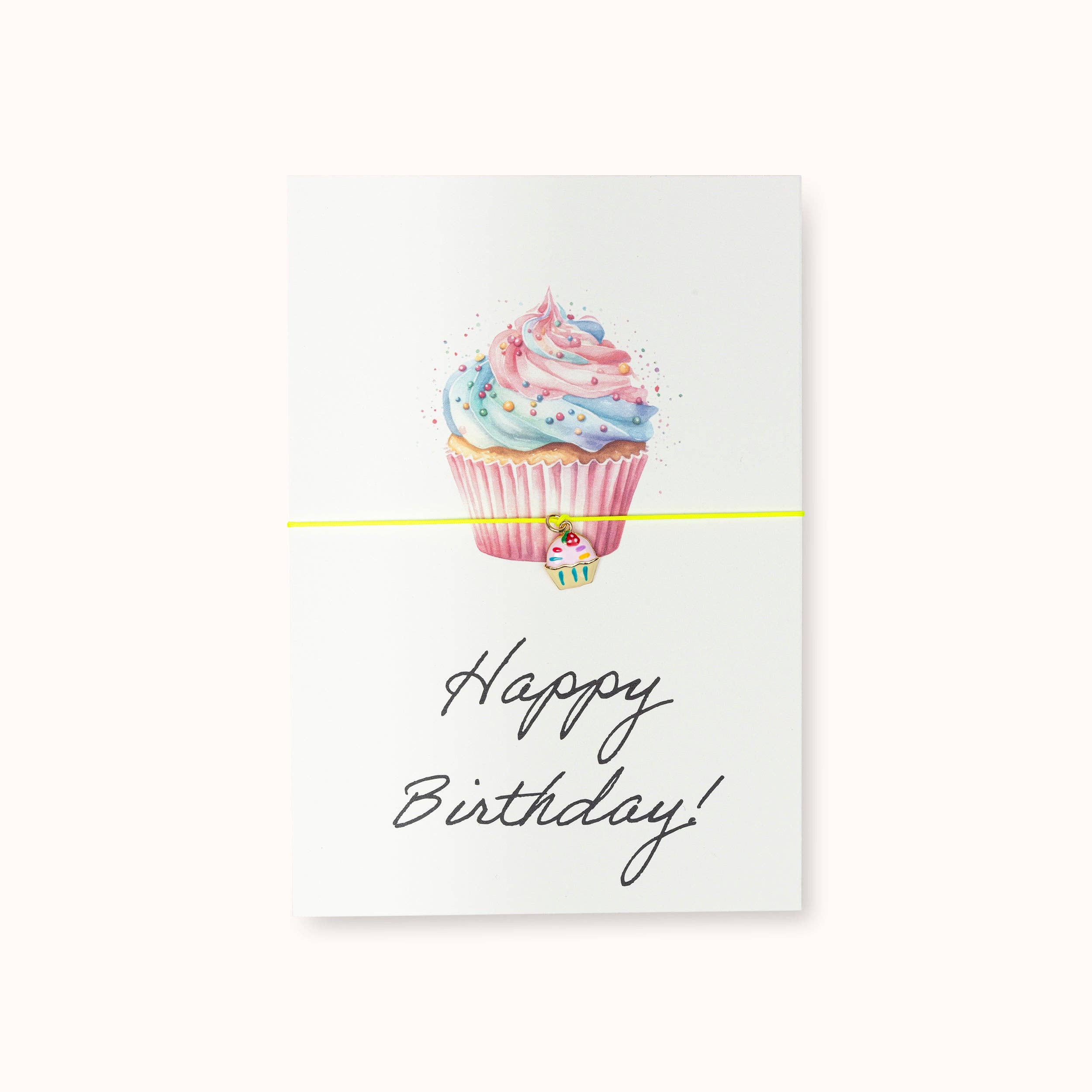 Armband-Karte: Alles Gute zum Geburtstag Cupcake
