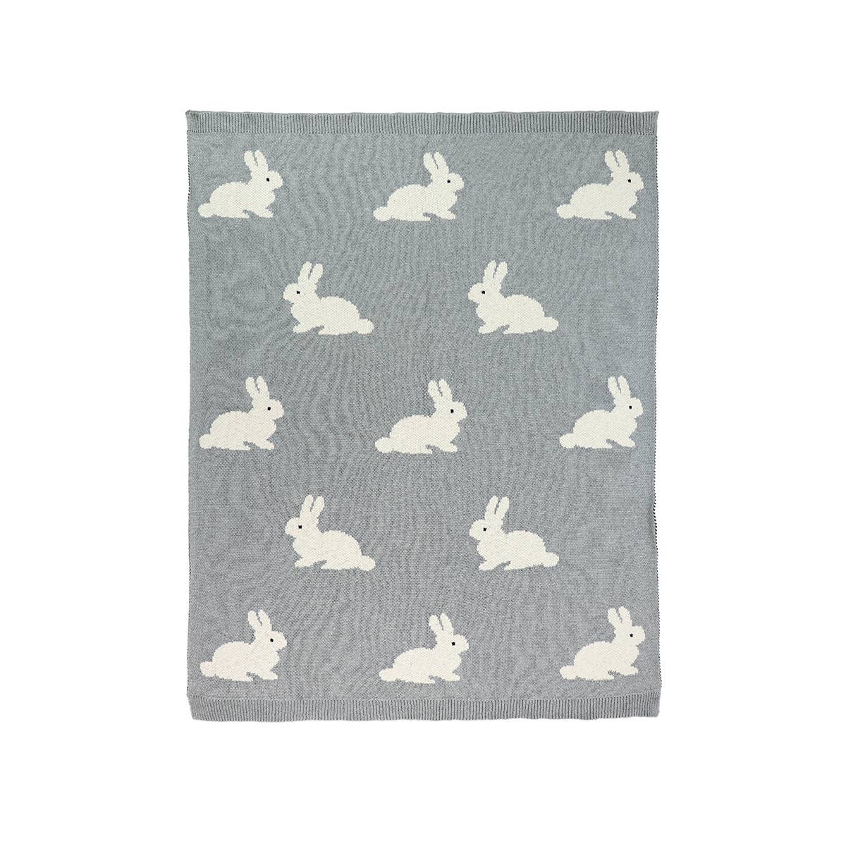 Organic Jacquard-Strickdecke Häschen