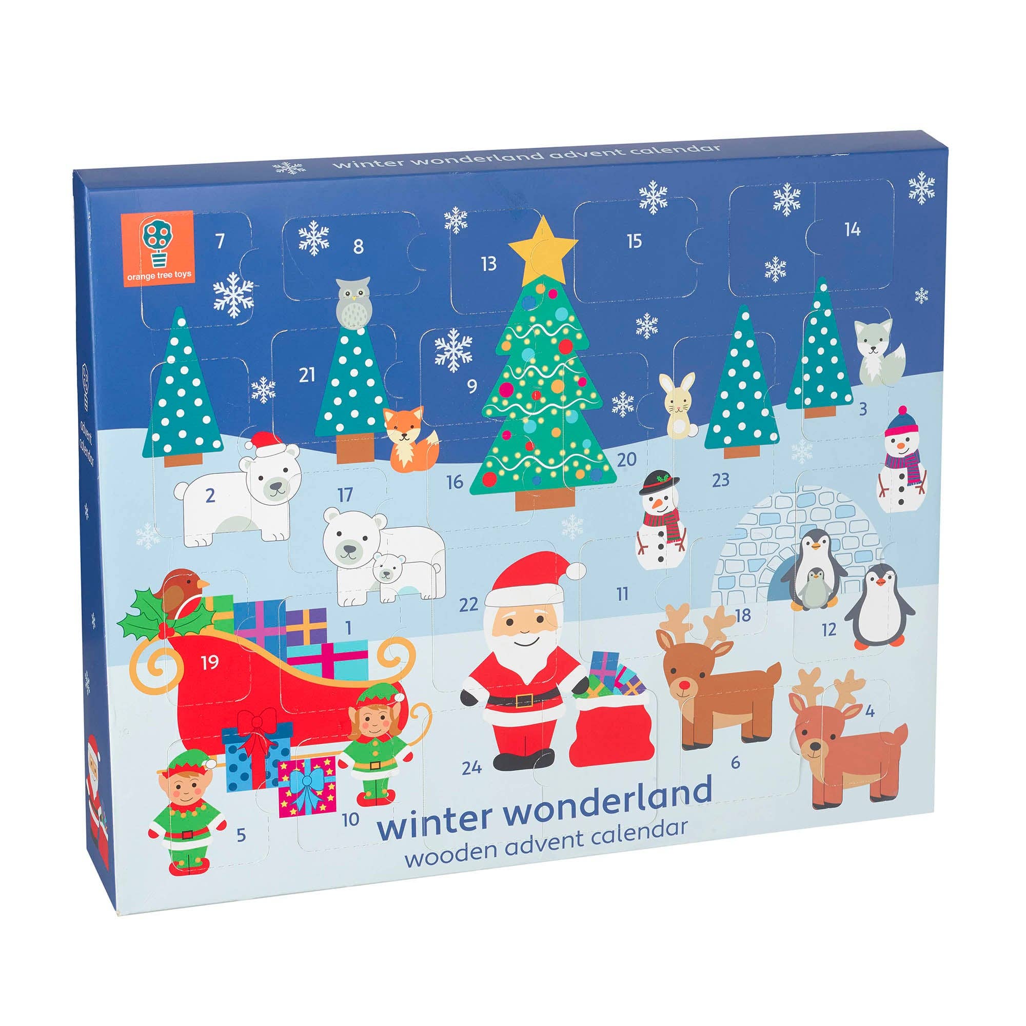 Adventskalender aus Holz - Winter Wonderland