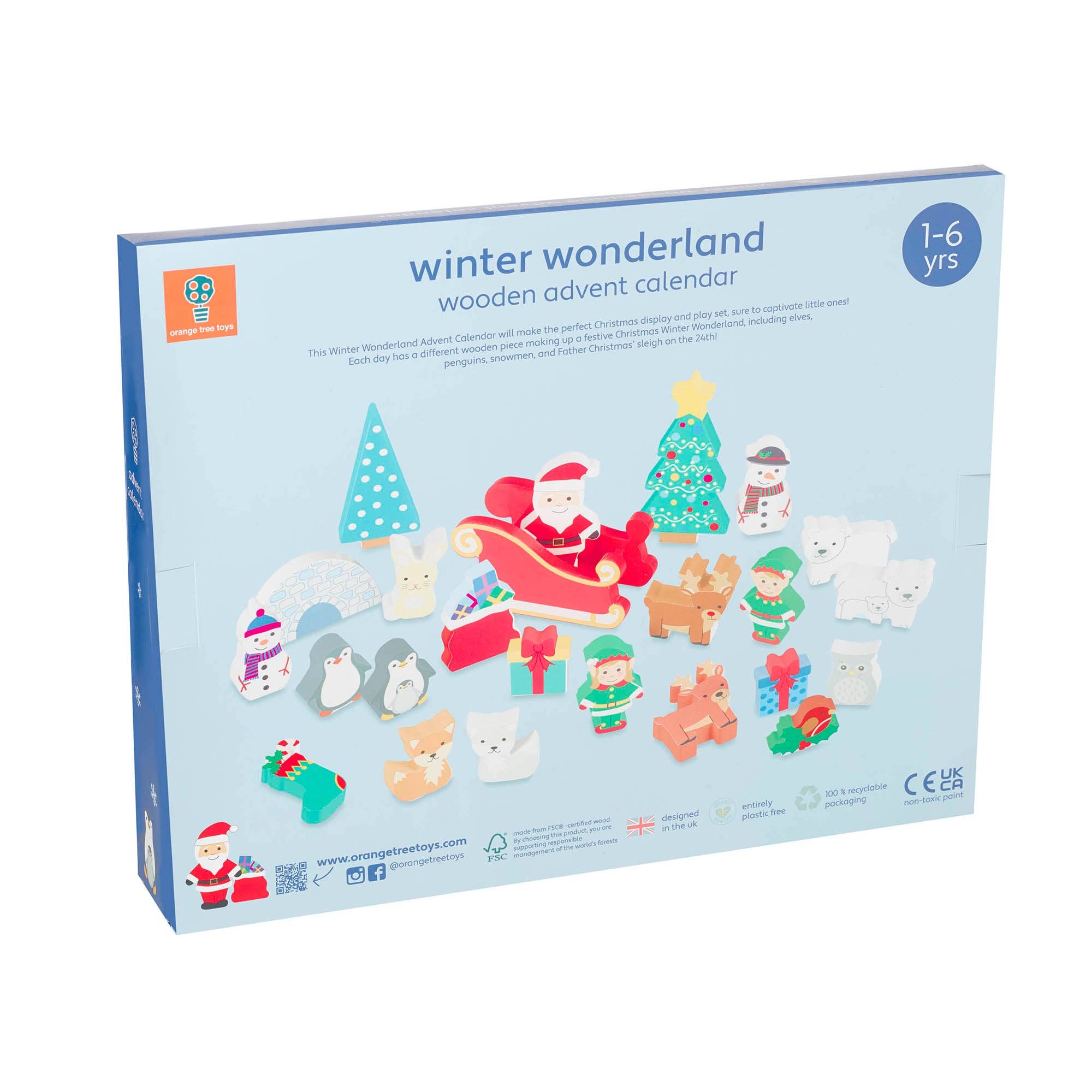Adventskalender aus Holz - Winter Wonderland