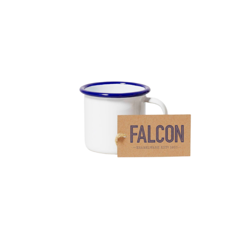 Mug: Weiß mit blauem Rand