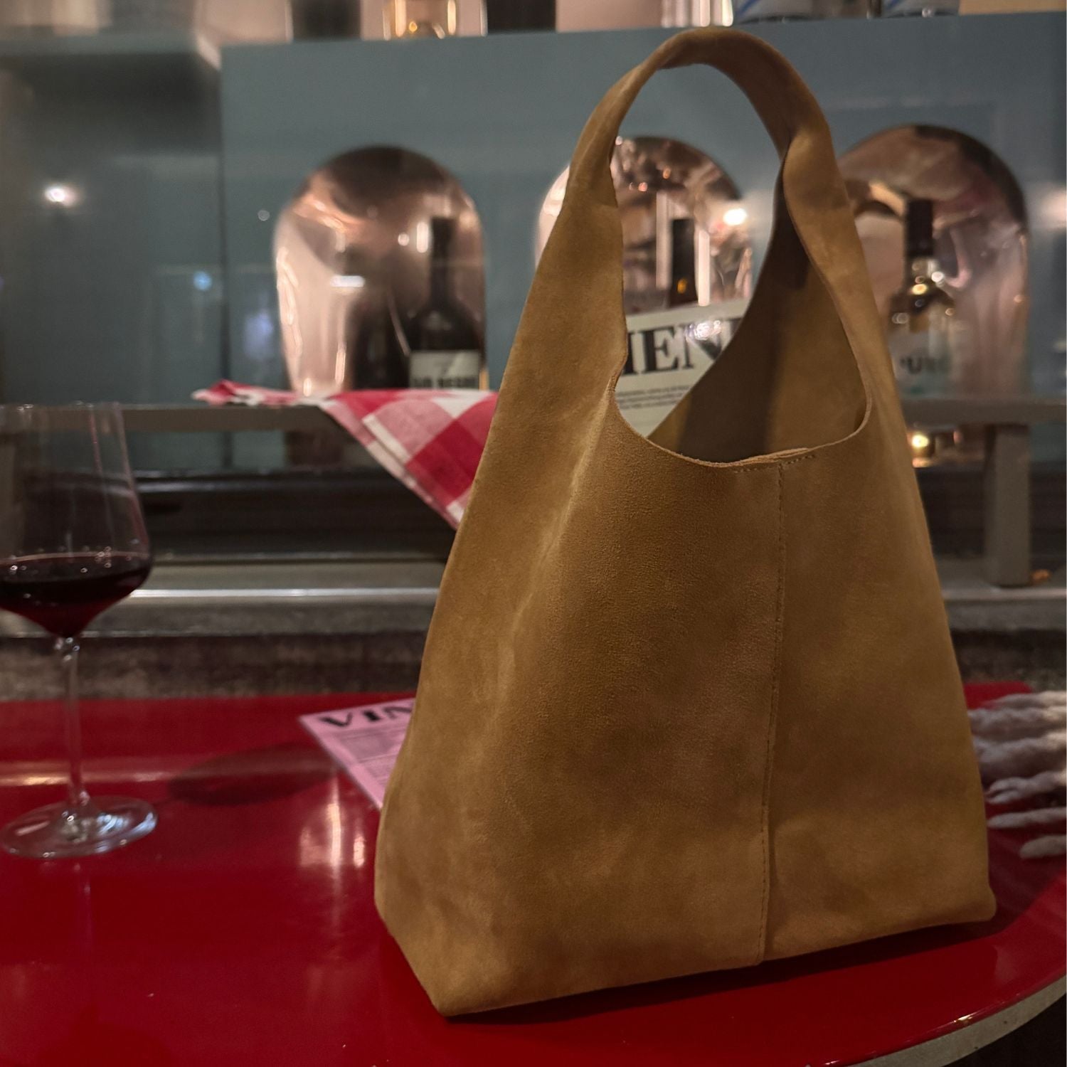 Soft Suede Pouch Bag