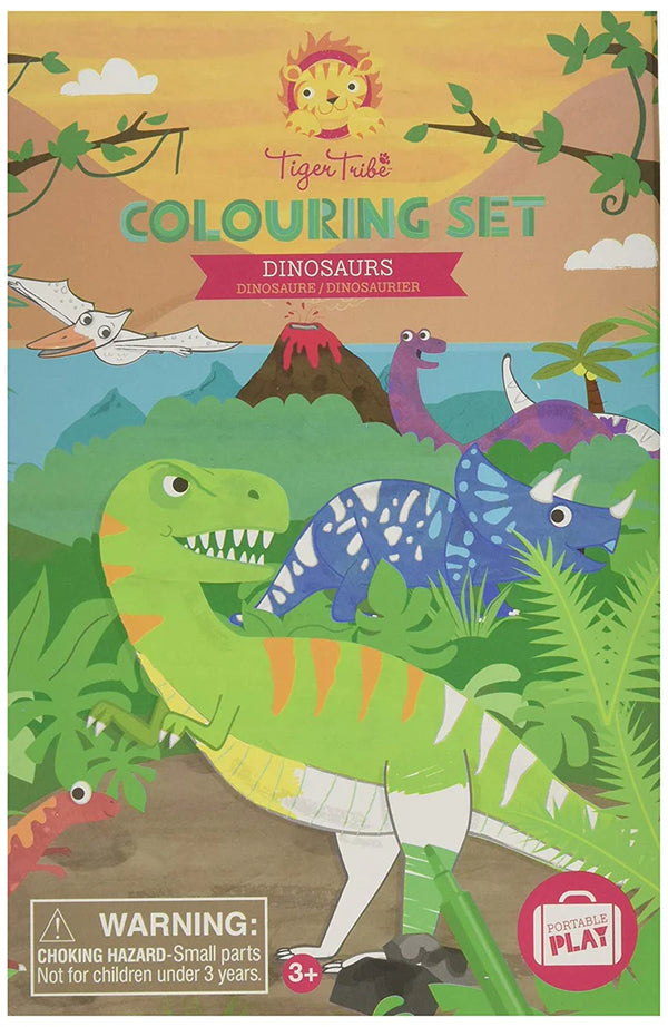 COLOURING SET DINOSAURS