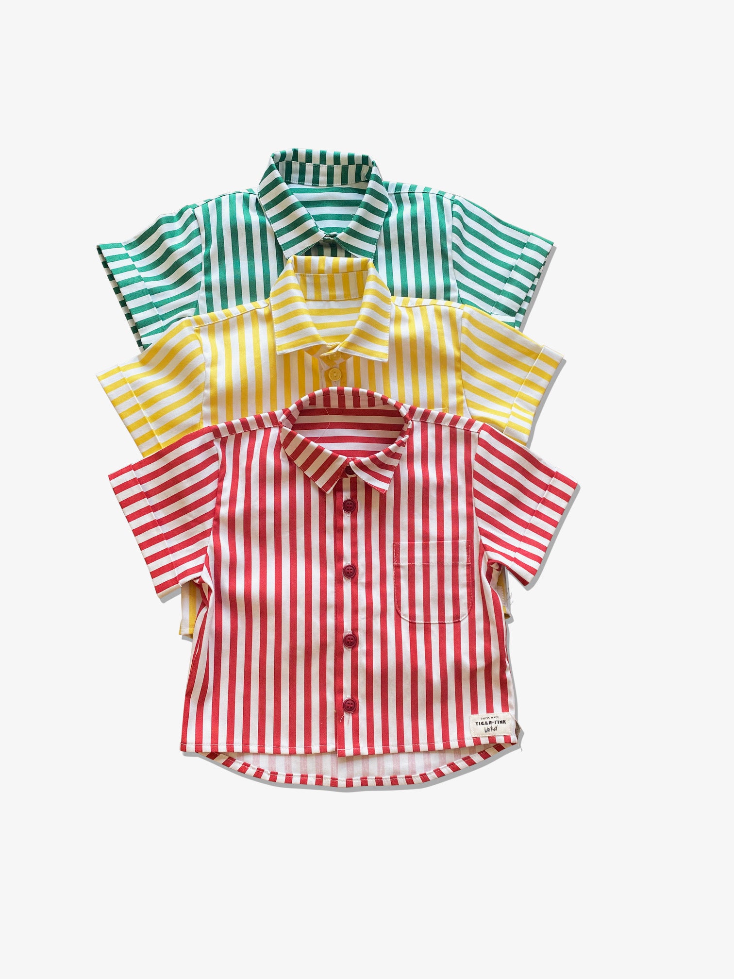 SOMMER TIGER WORKER HEMD STREIFEN GRÜN