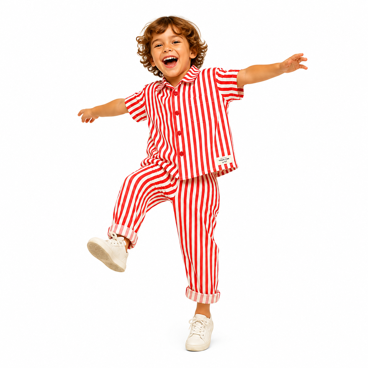 SOMMER TIGER WORKER HOSE STREIFEN ROT