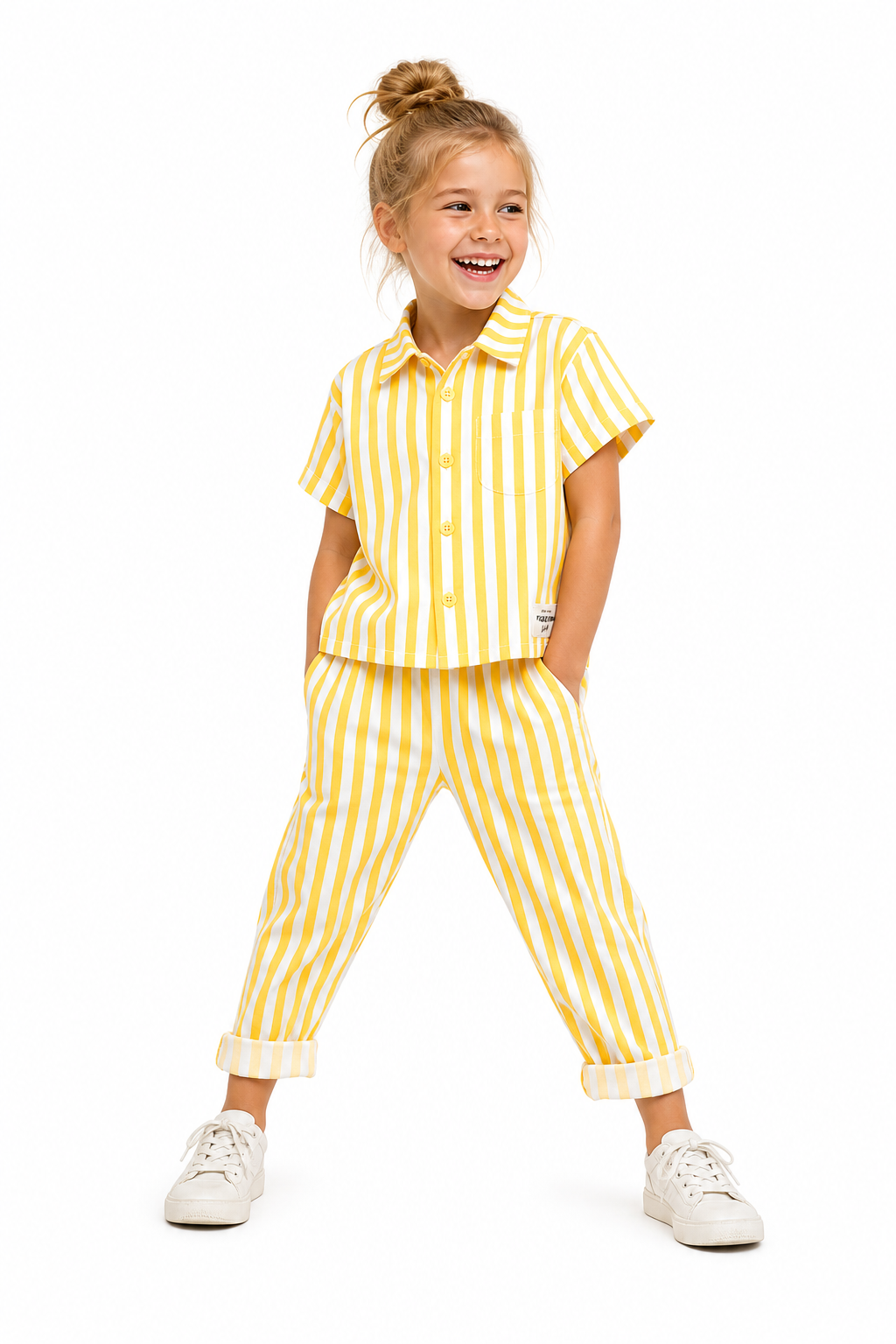 SOMMER TIGER WORKER HOSE STREIFEN GELB