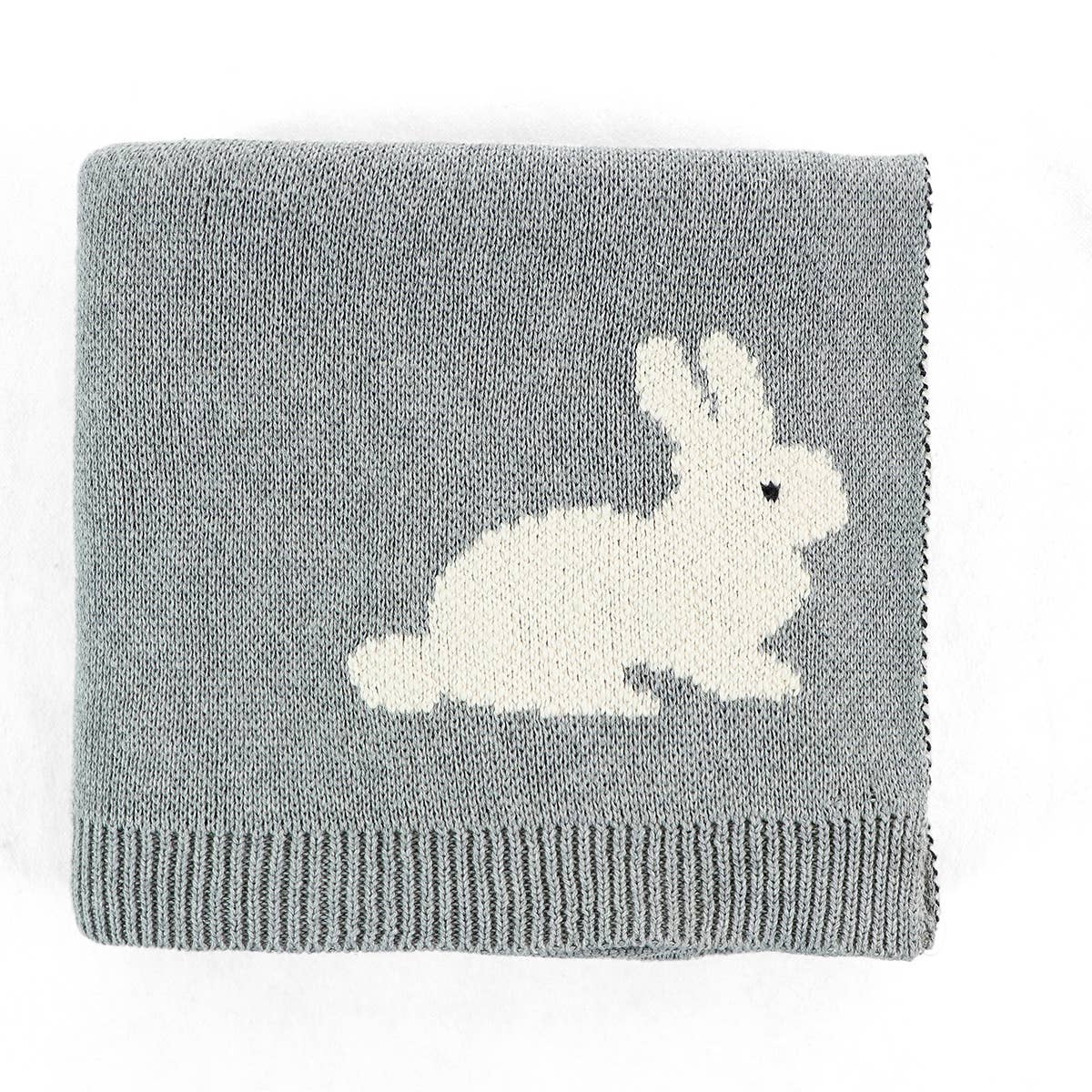 Organic Jacquard-Strickdecke Häschen