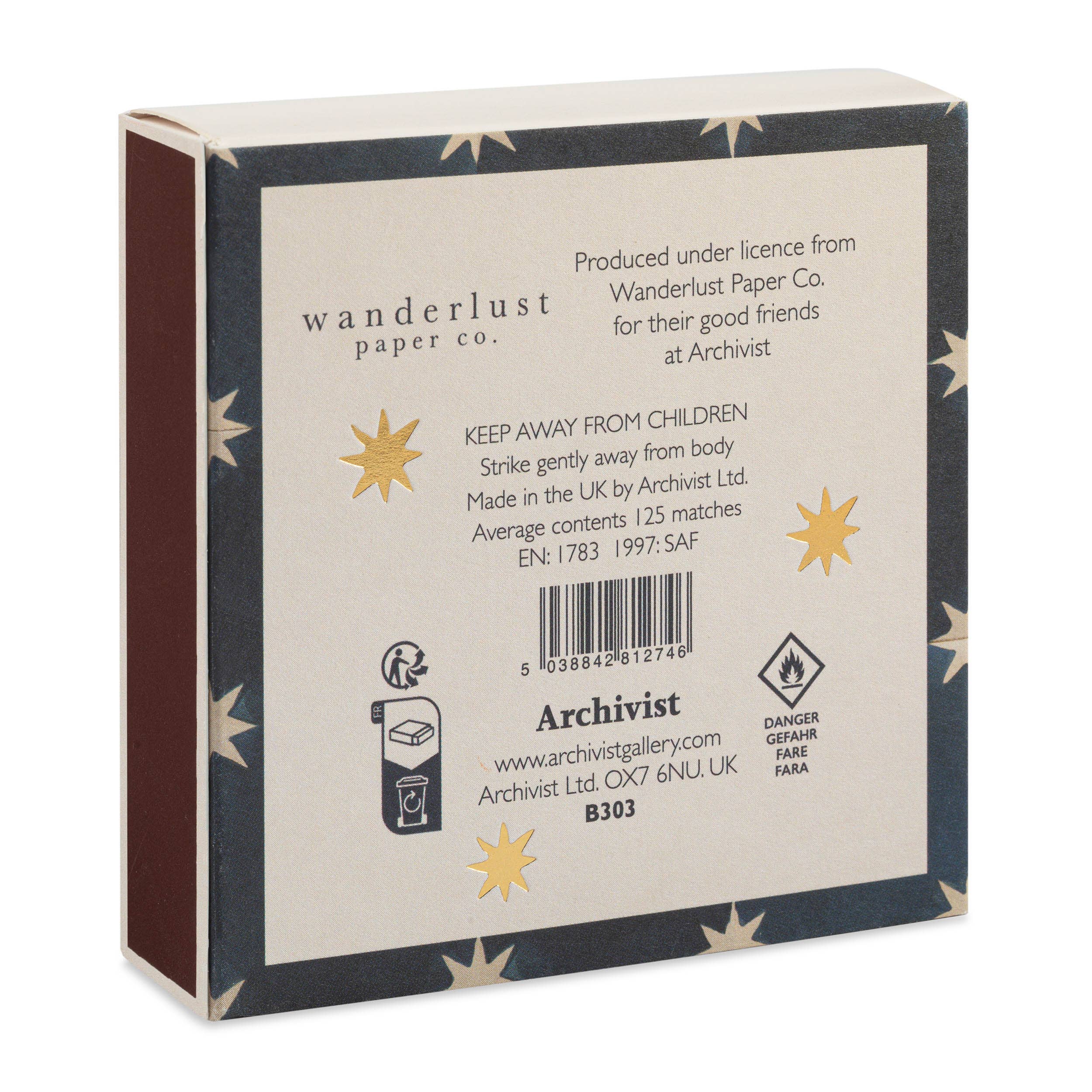 Marine star tile | Square - Christmas safety matches