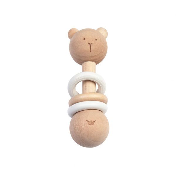 WOODEN RATTLE BEAR