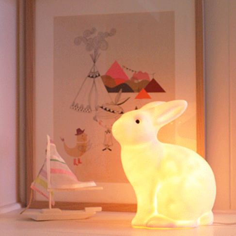 LAMPE LAPIN BLANC